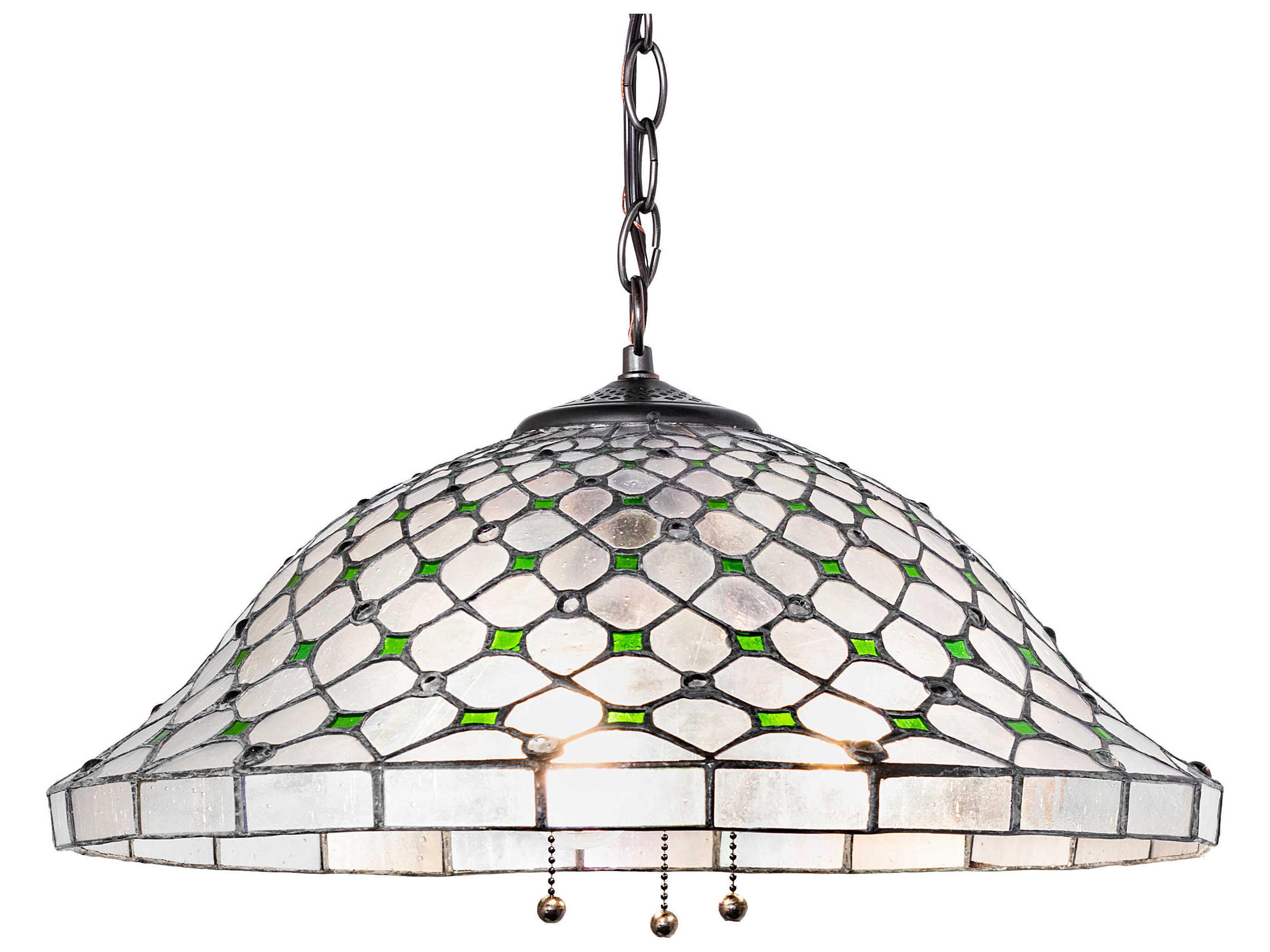 Diamond & Jewel 3-Light Mahogany Bronze Pendant