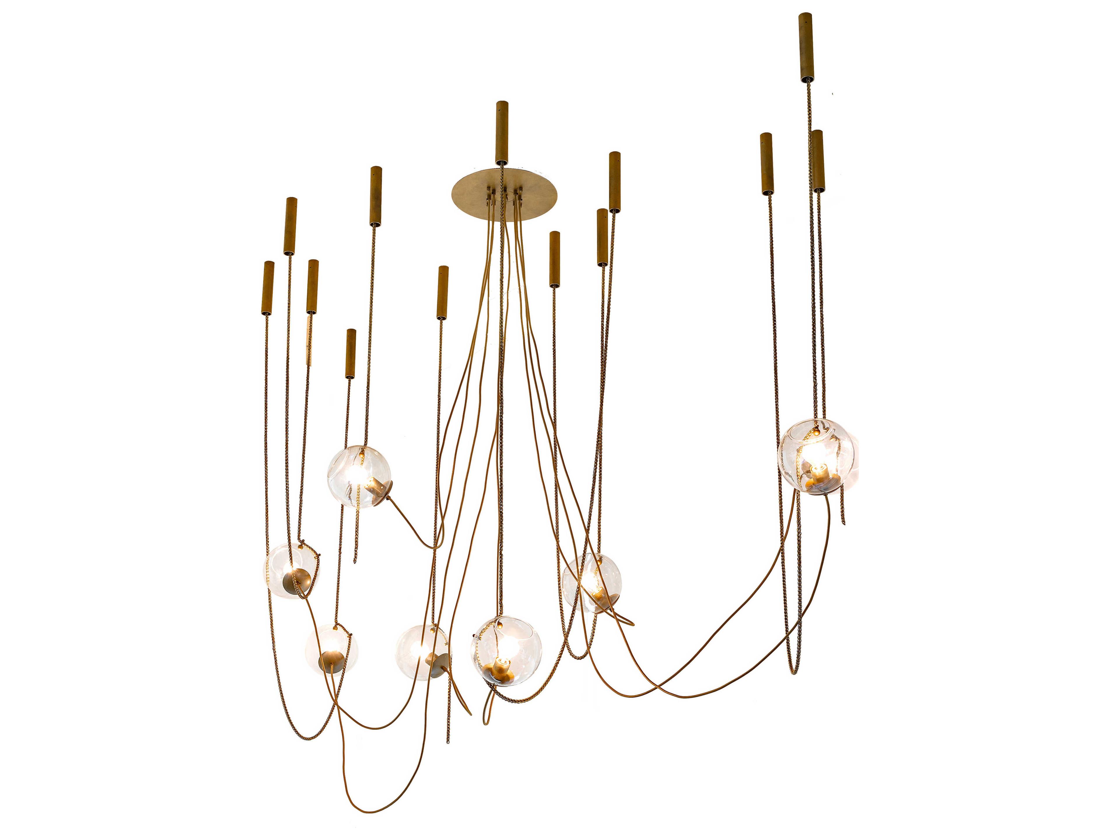 Castiliolite 8-Light Aged Brass Pendant