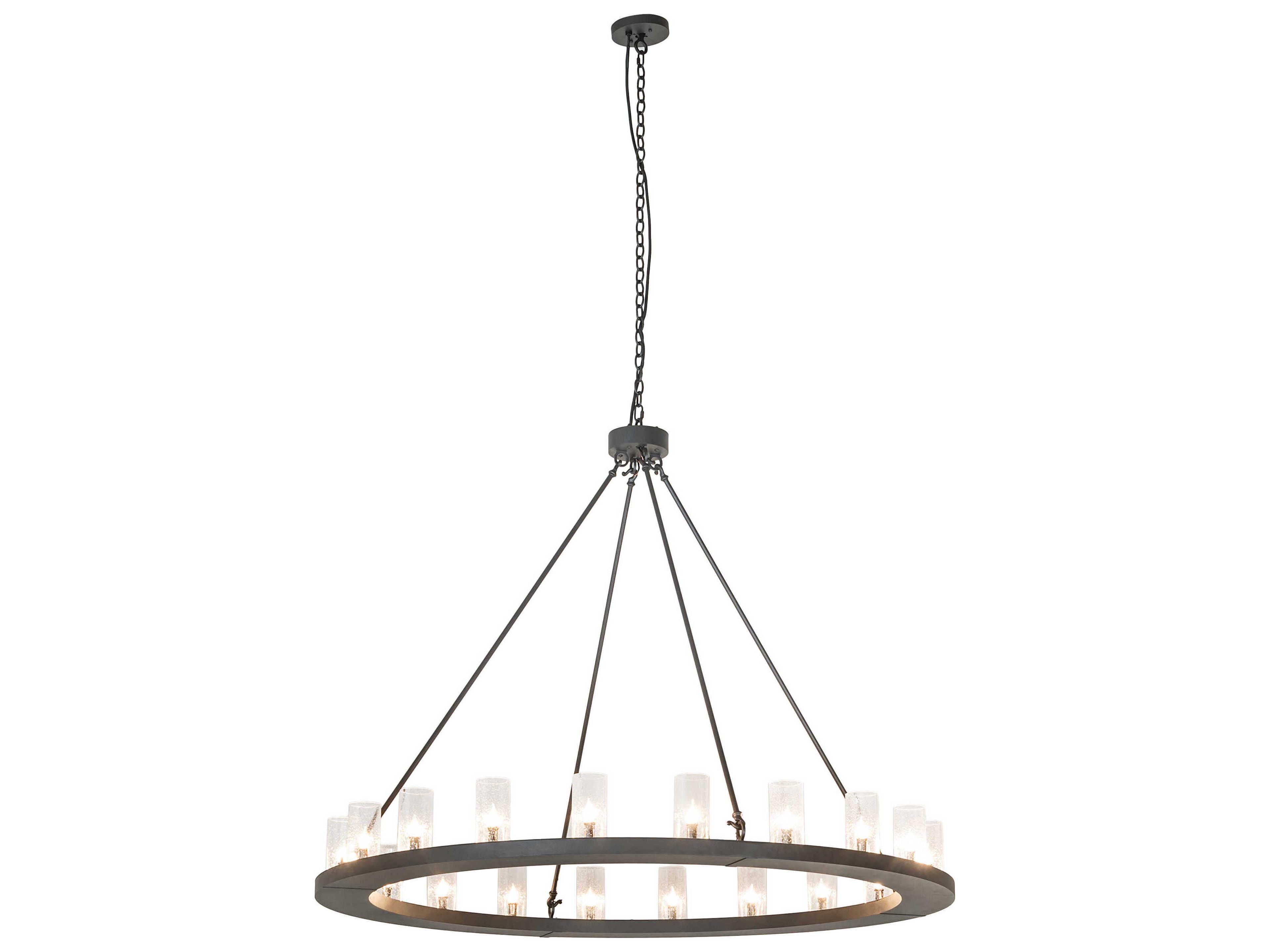 Meyda Loxley 20-Light Charred Iron Gray Cylinder Chandelier