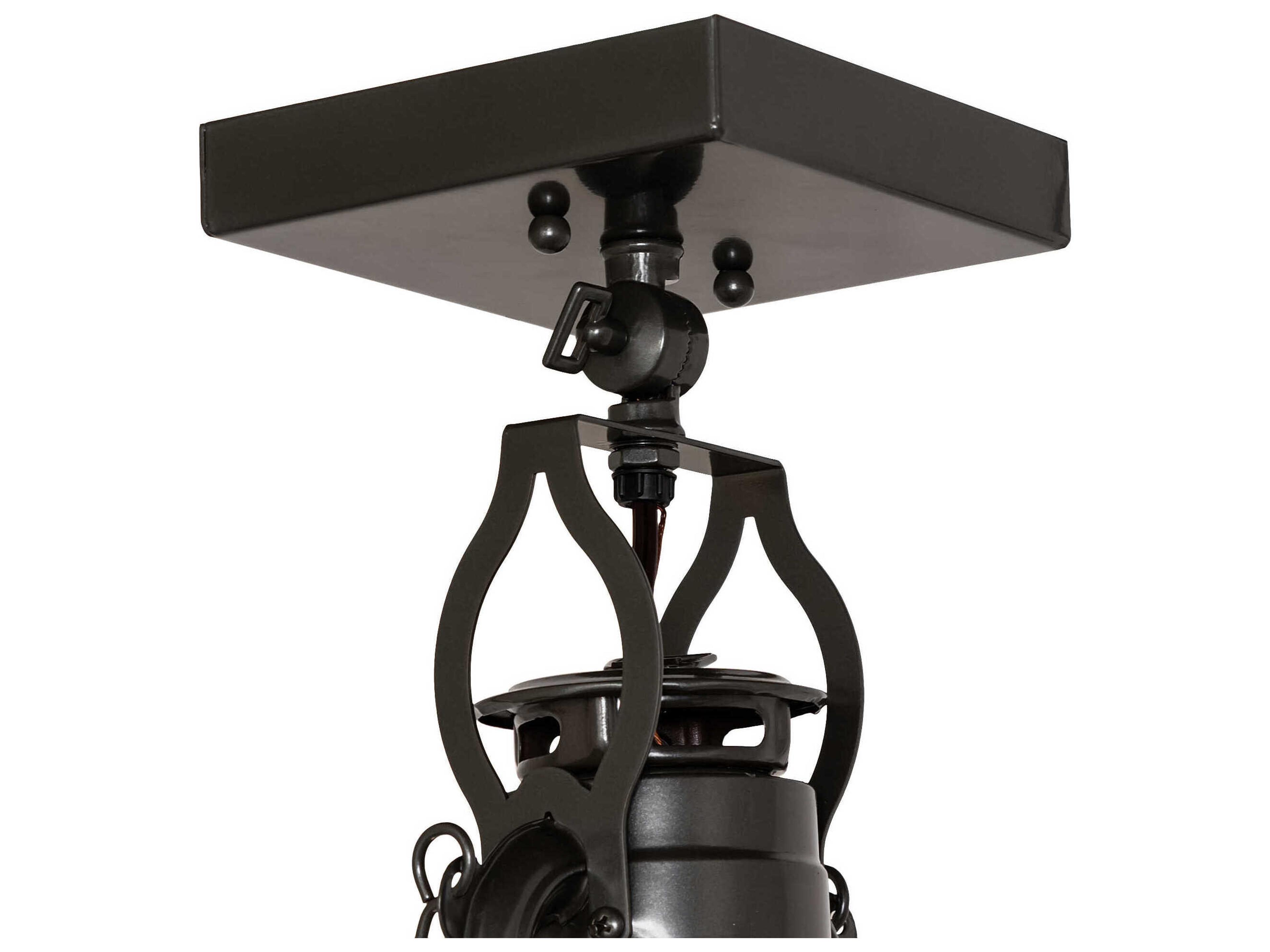 Meyda Miners Lantern 1-Light Oil Rubbed Bronze Flush Mount