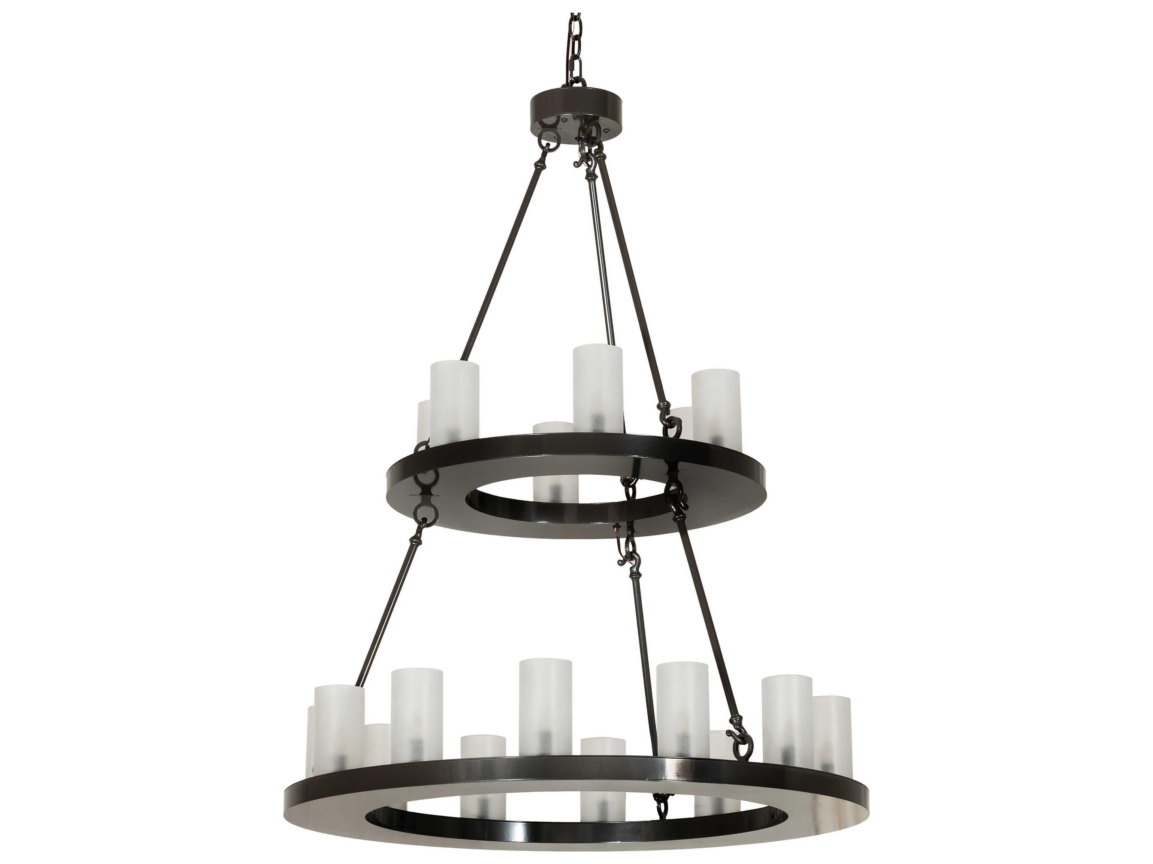 Loxley 18-Light Oil Rubbed Bronze Cylinder Tiered Chandelier