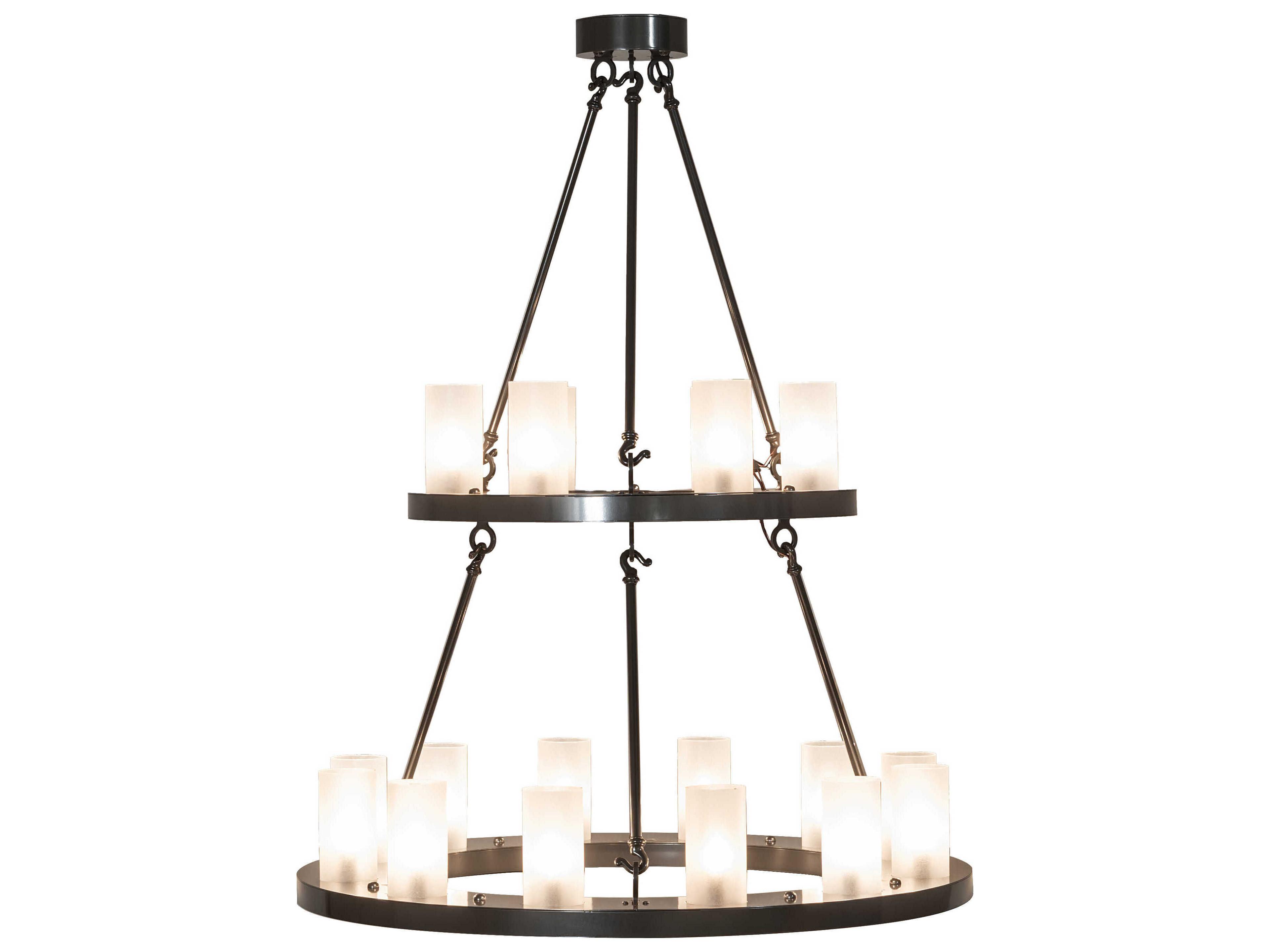 Meyda Loxley 18-Light Oil Rubbed Bronze Cylinder Tiered Chandelier