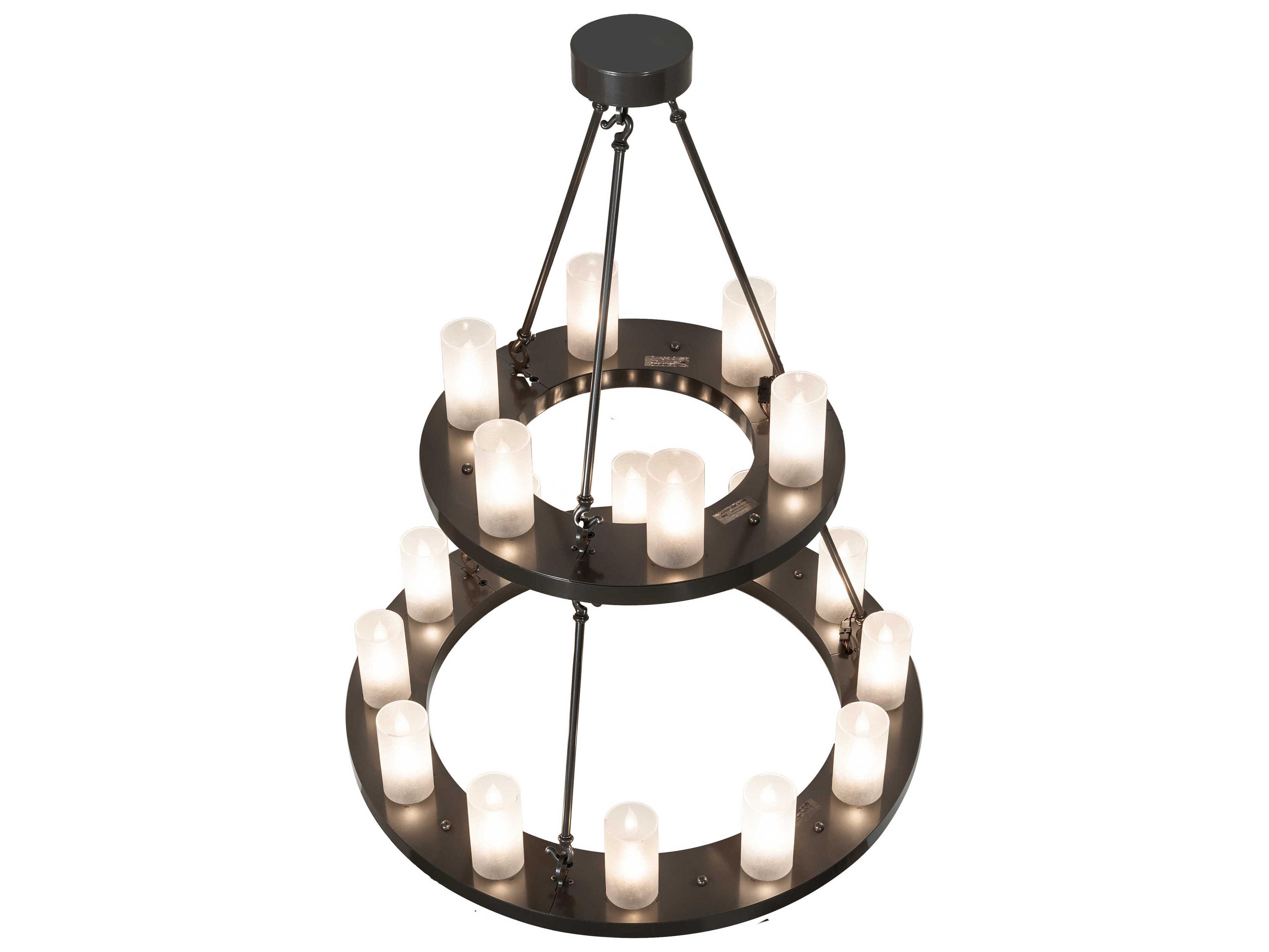 Meyda Loxley 18-Light Oil Rubbed Bronze Cylinder Tiered Chandelier