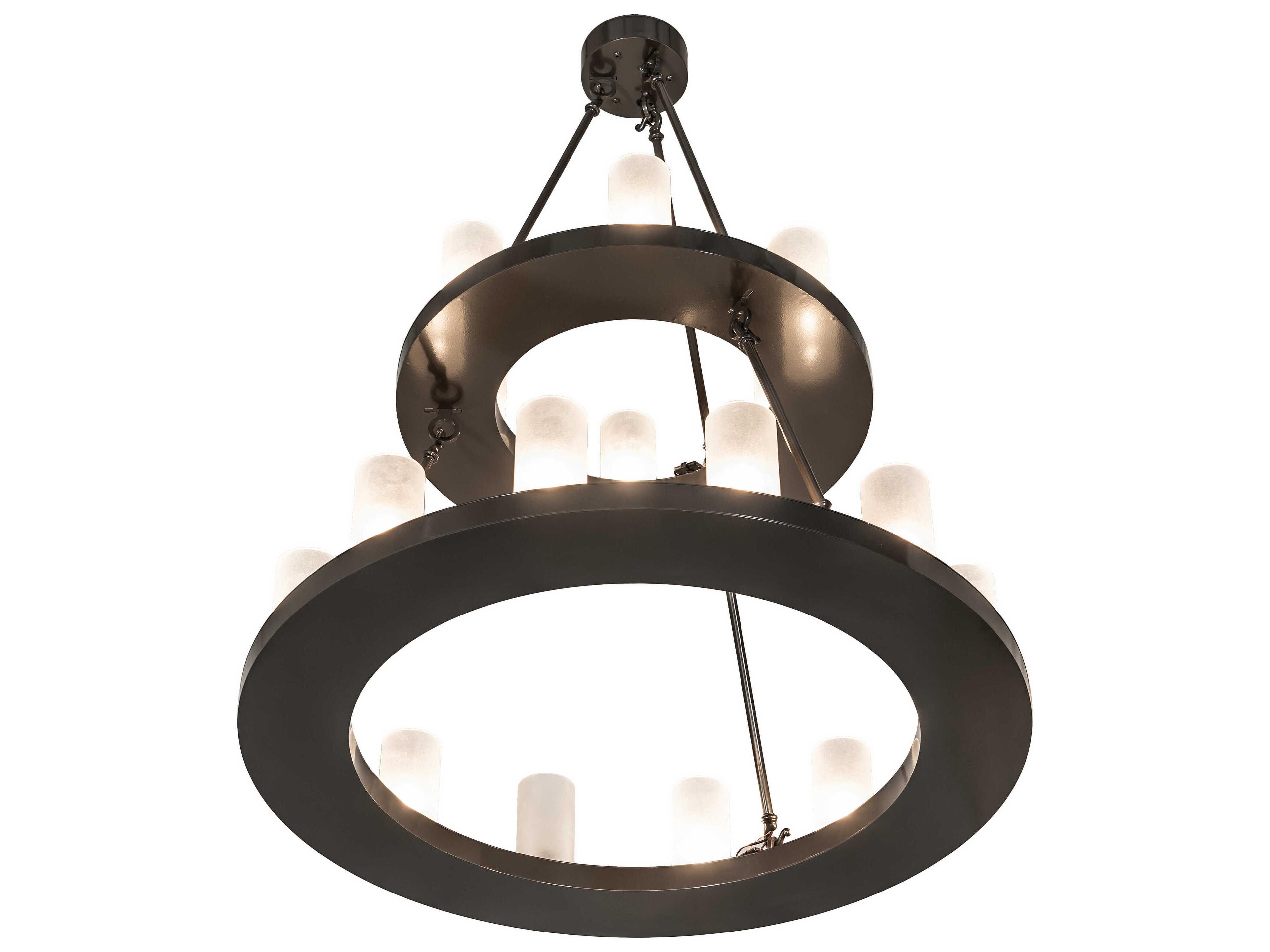Meyda Loxley 18-Light Oil Rubbed Bronze Cylinder Tiered Chandelier