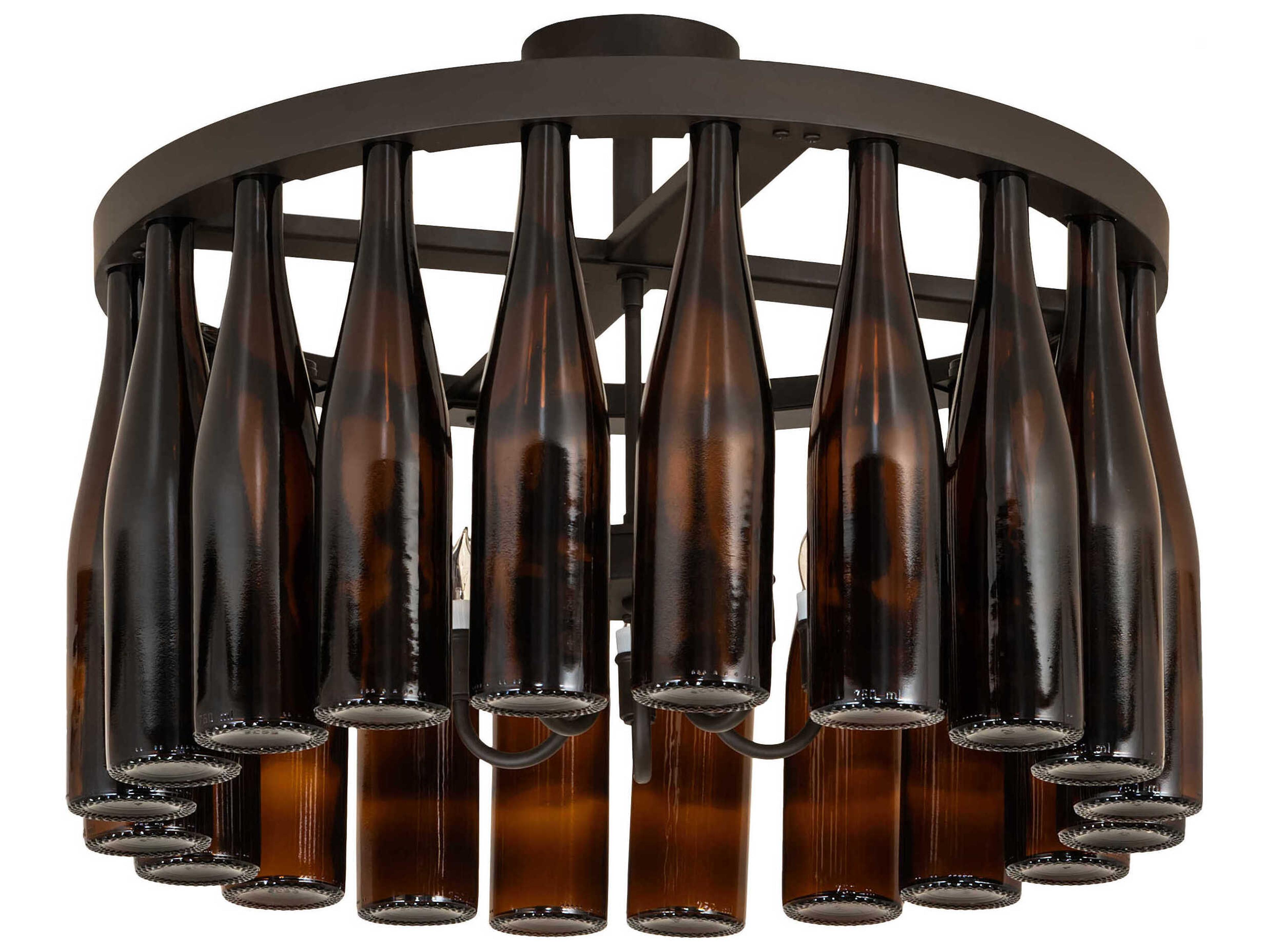 Meyda Tuscan Vineyard 5-Light Oil Rubbed Bronze Semi Flush Mount