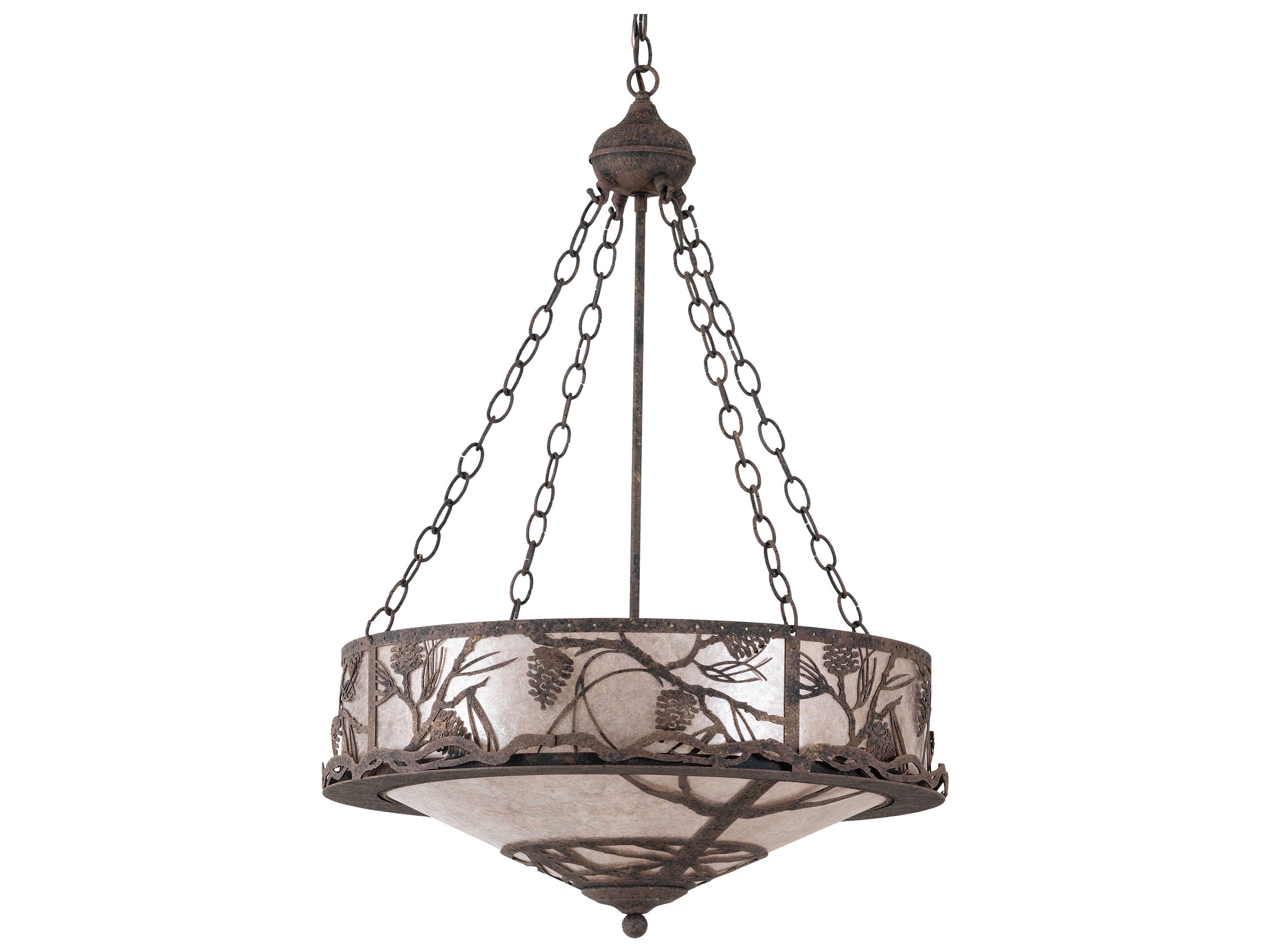 Meyda Whispering Pines 4-Light Antiquity Brown Pendant