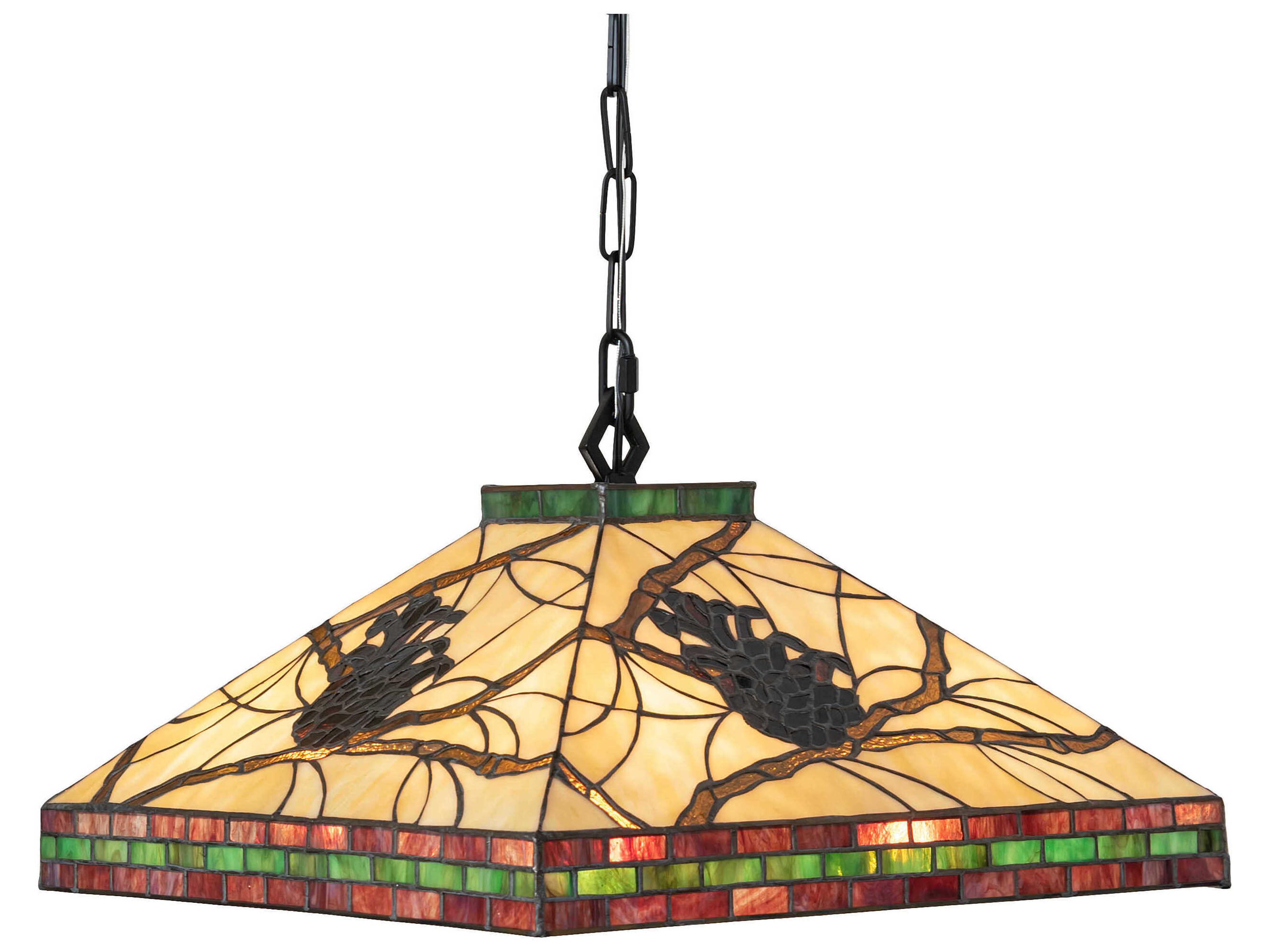 Pinecone 4-Light Coffee Bean Brown Pendant