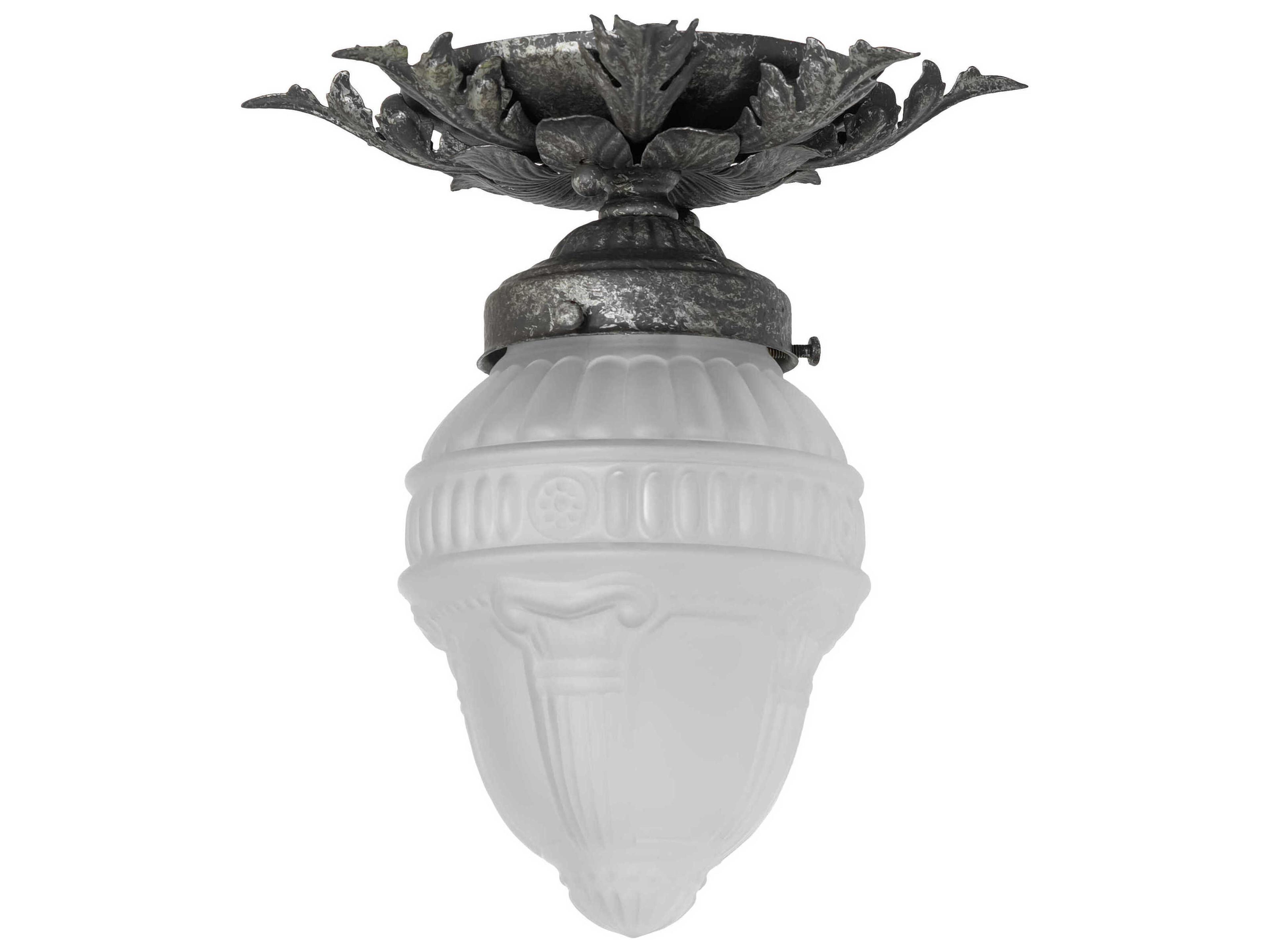 1-Light Antique Pewter Flush Mount