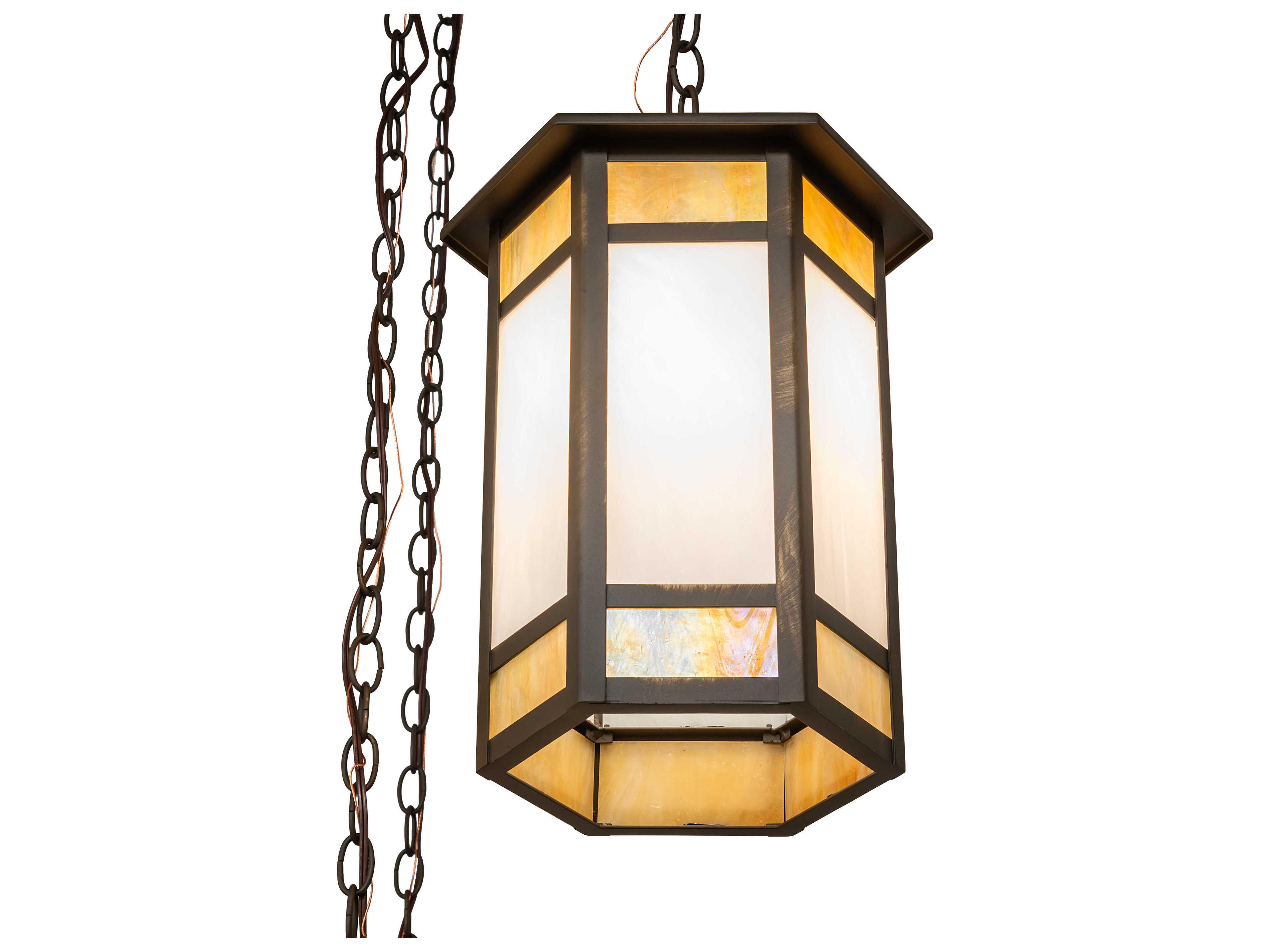 Meyda Asbury Turret 9-Light Antique Brass Pendant