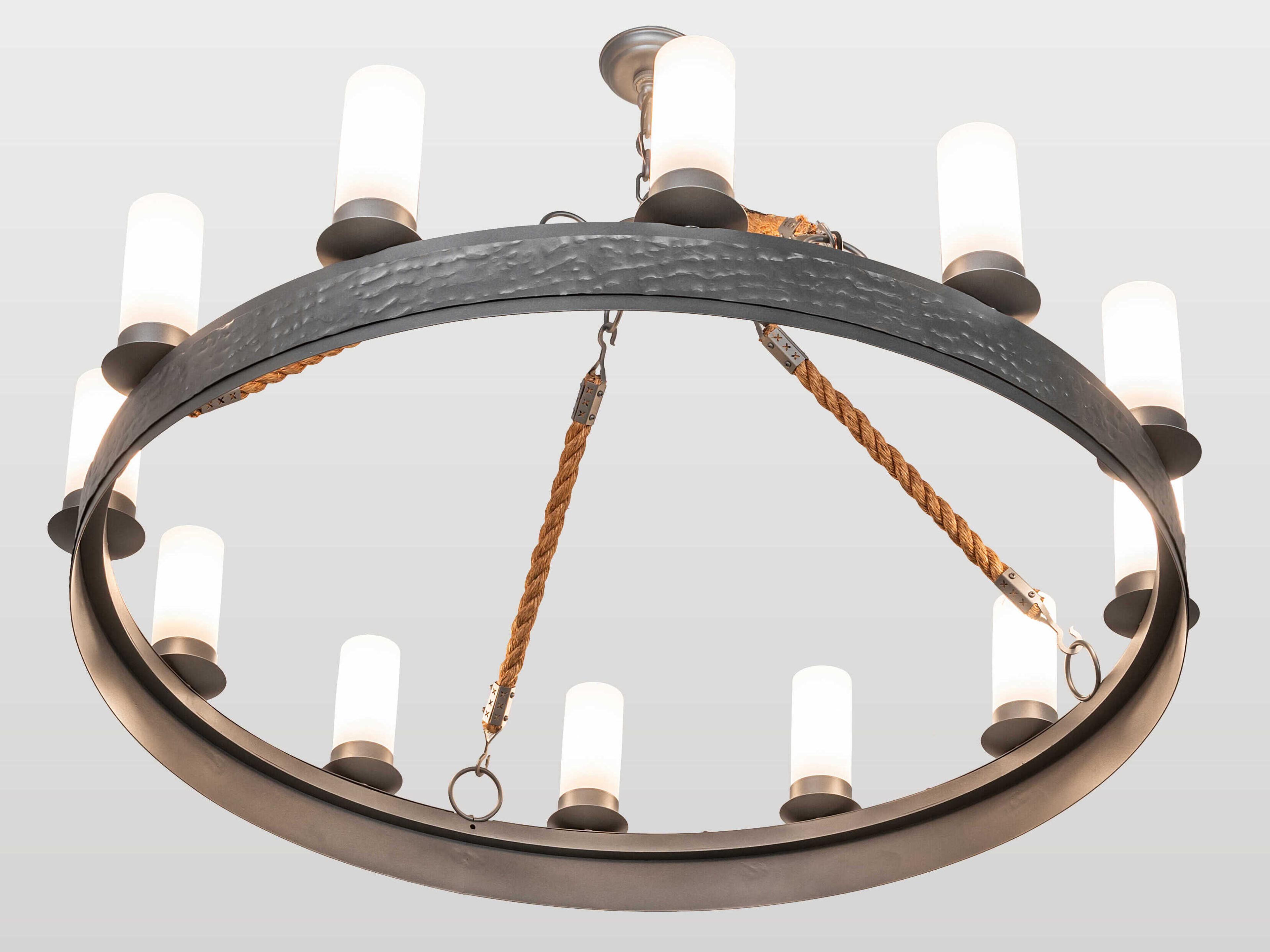 Meyda Costello 12-Light Blackened Pewter Chandelier