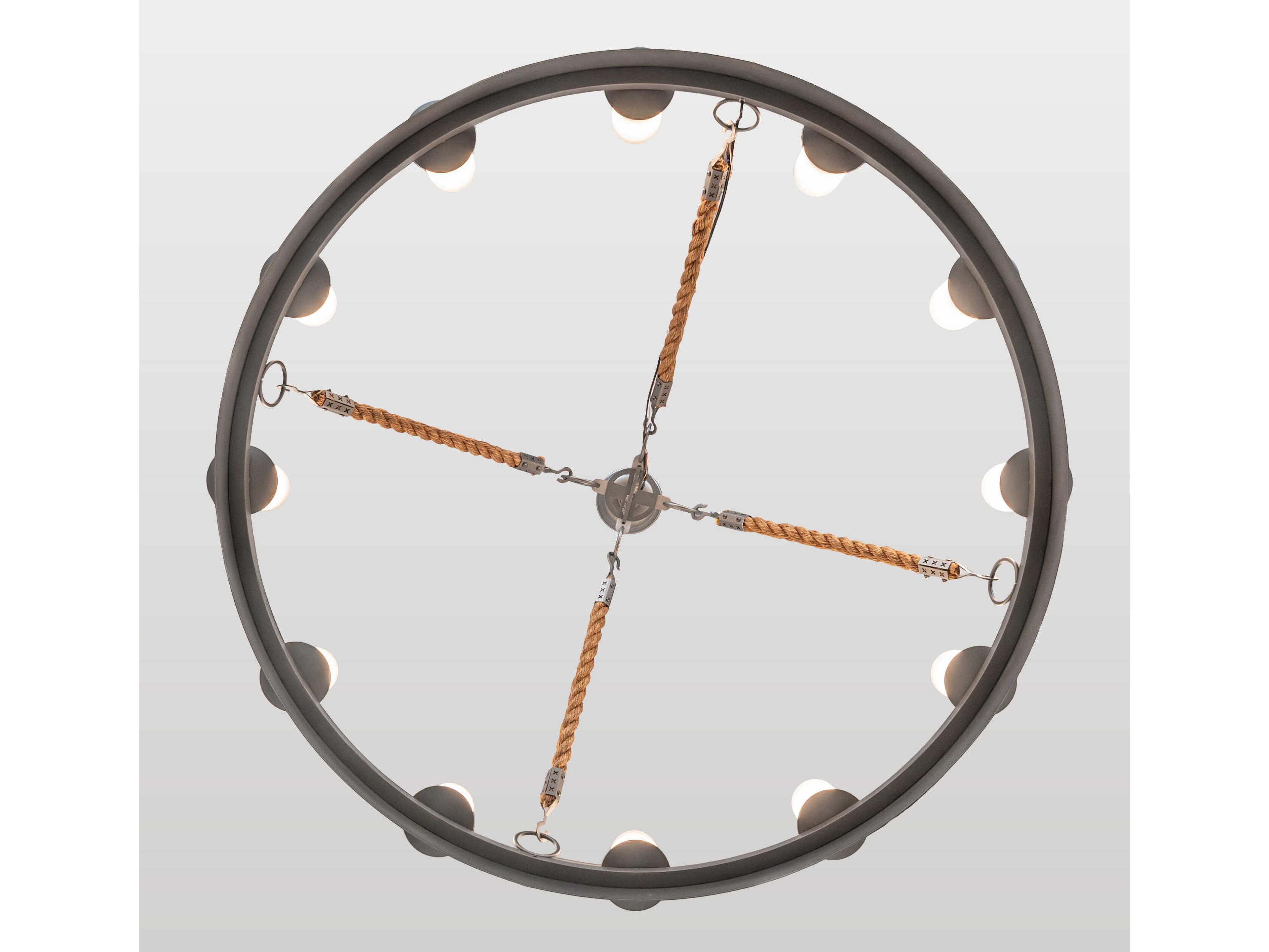 Meyda Costello 12-Light Blackened Pewter Chandelier