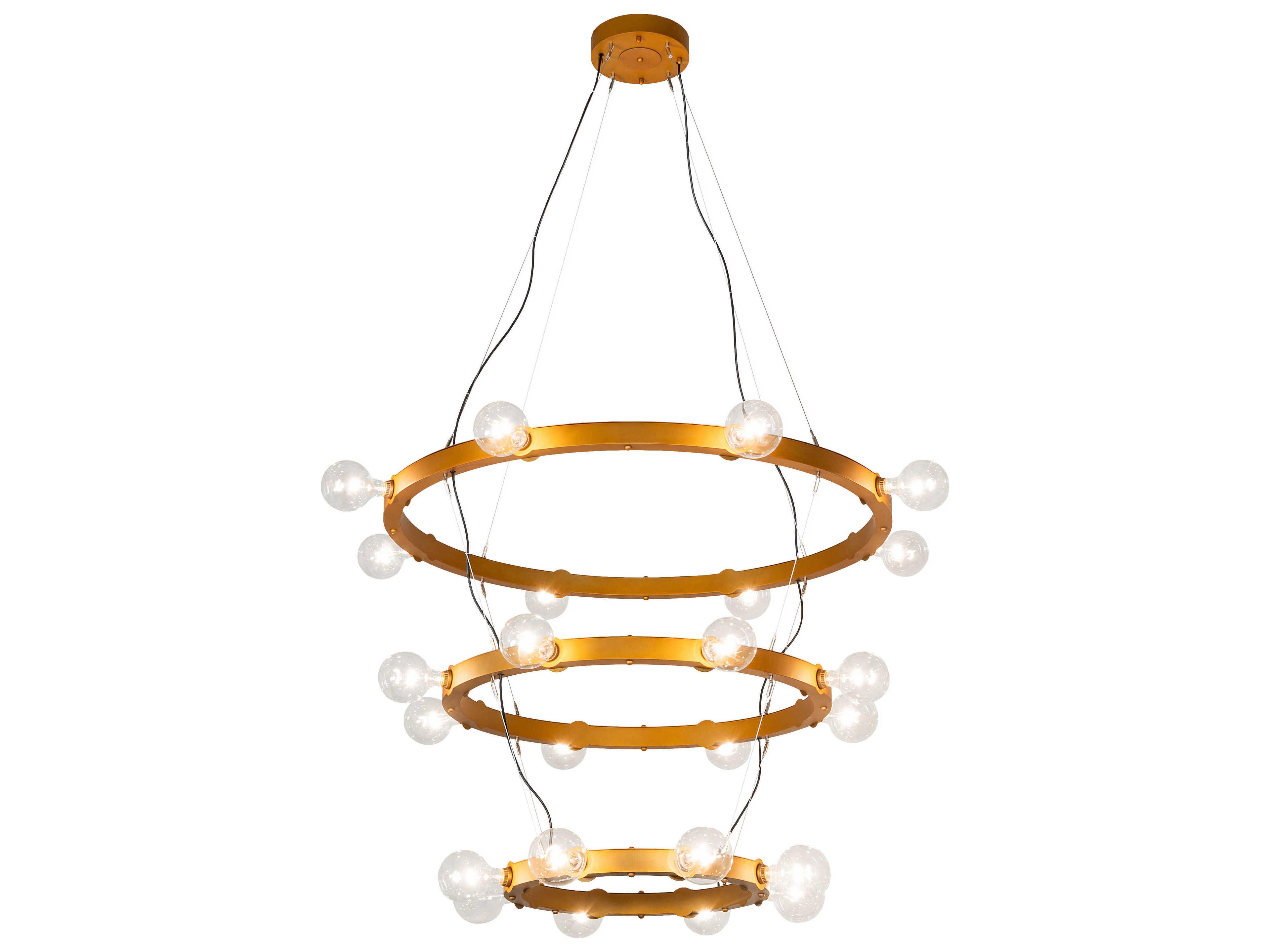 Manheim 24-Light Gold Metallic Chandelier