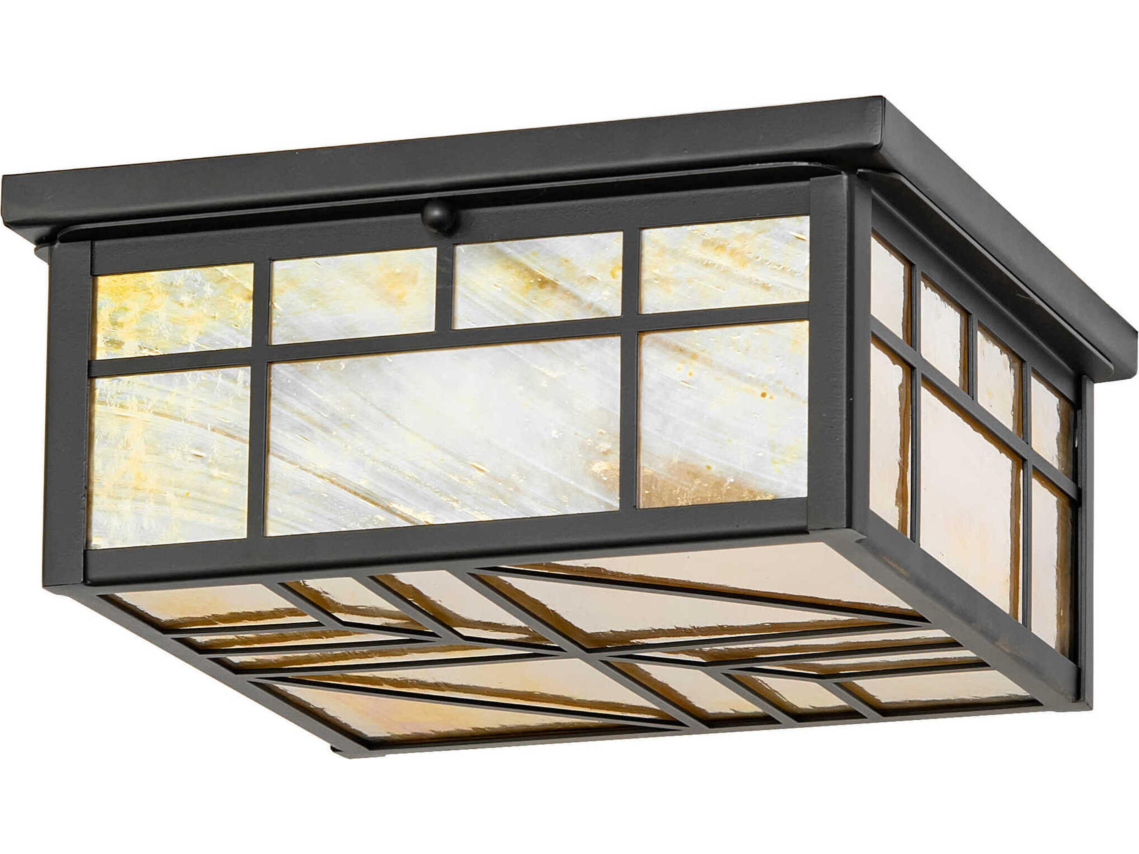 Meyda Santa Fe 2-Light Solar Black Flush Mount