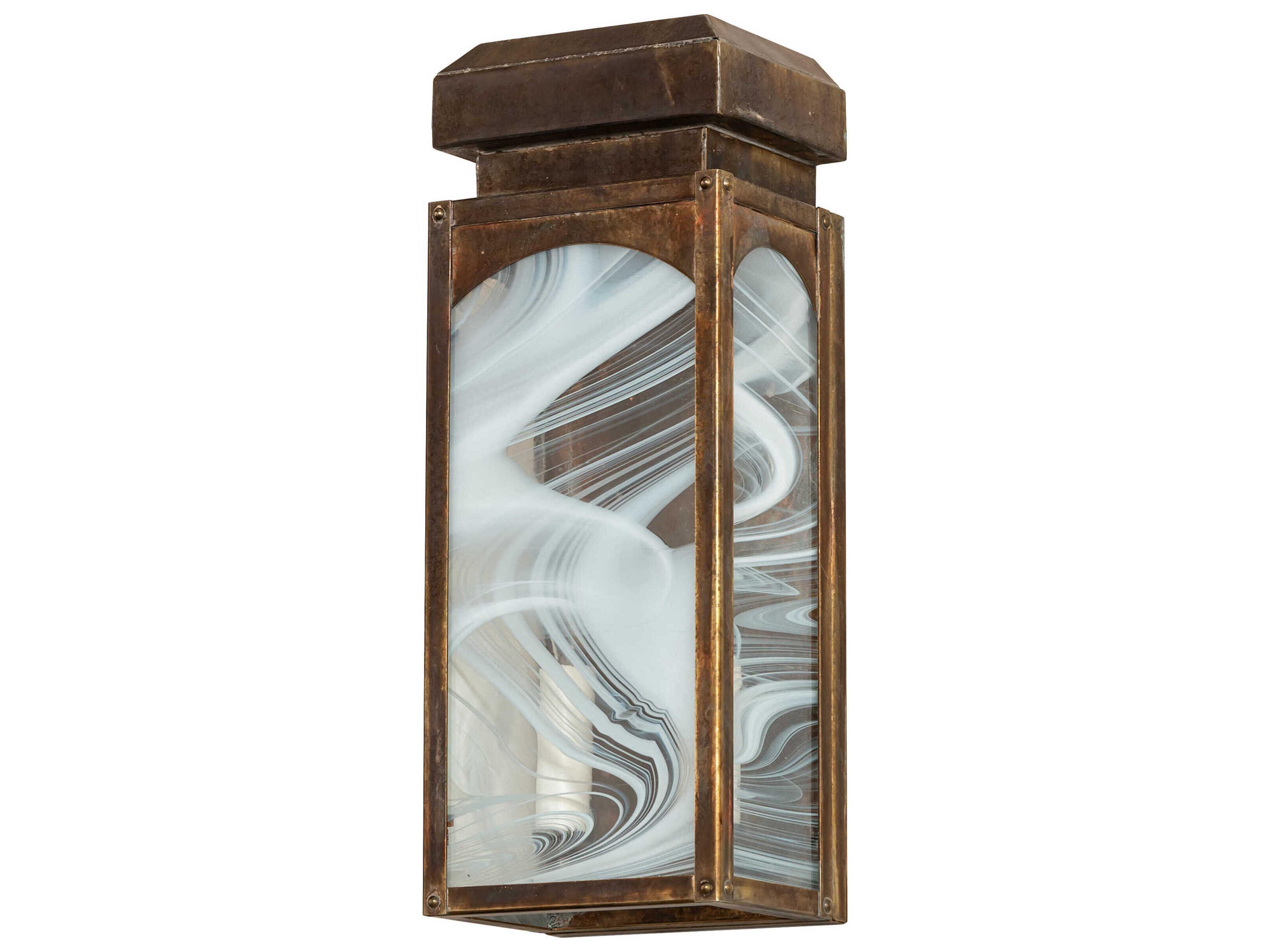 Meyda Esopus 2-Light White Baroque Art Glass Wall Sconce