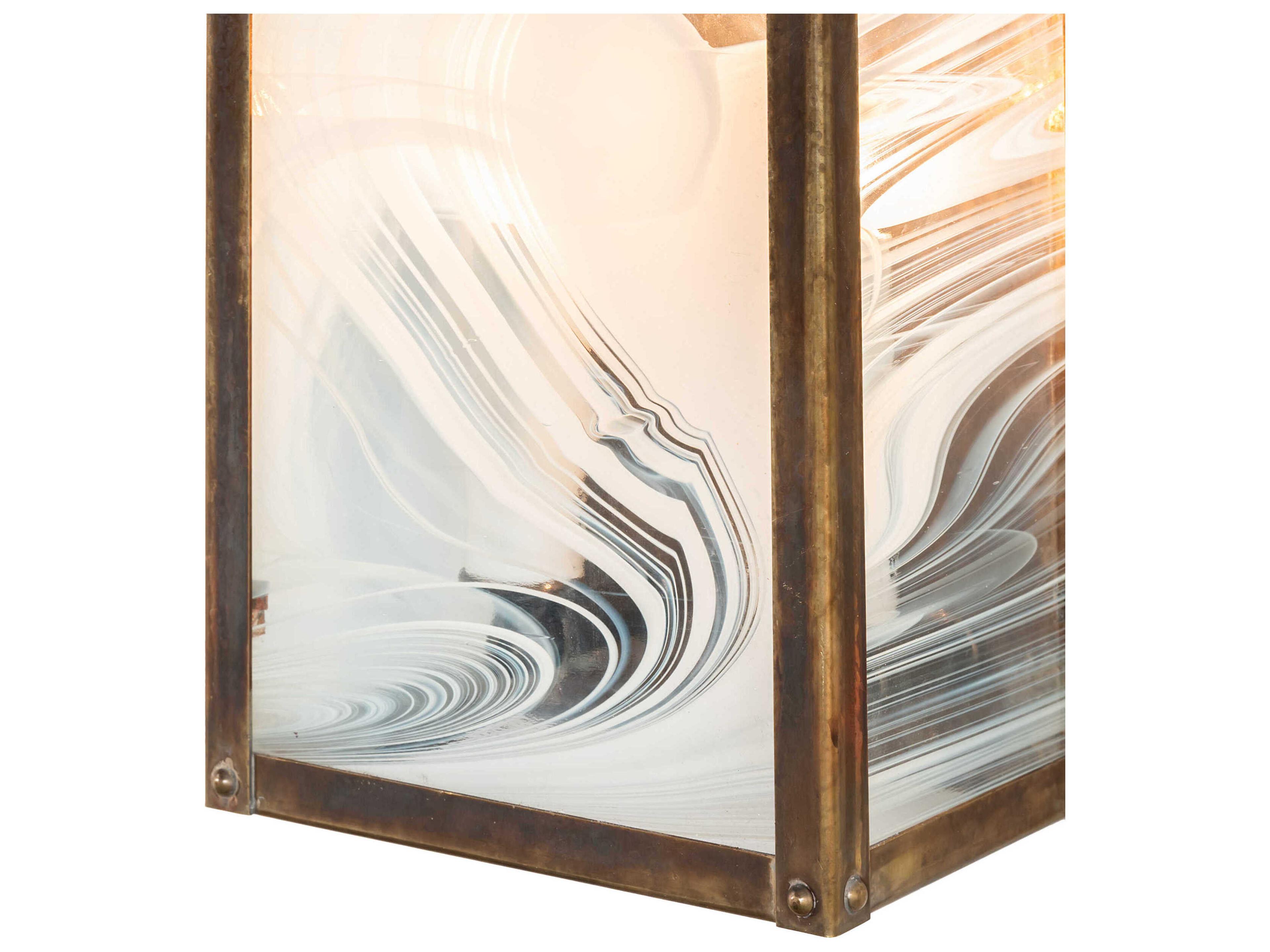 Meyda Esopus 2-Light White Baroque Art Glass Wall Sconce