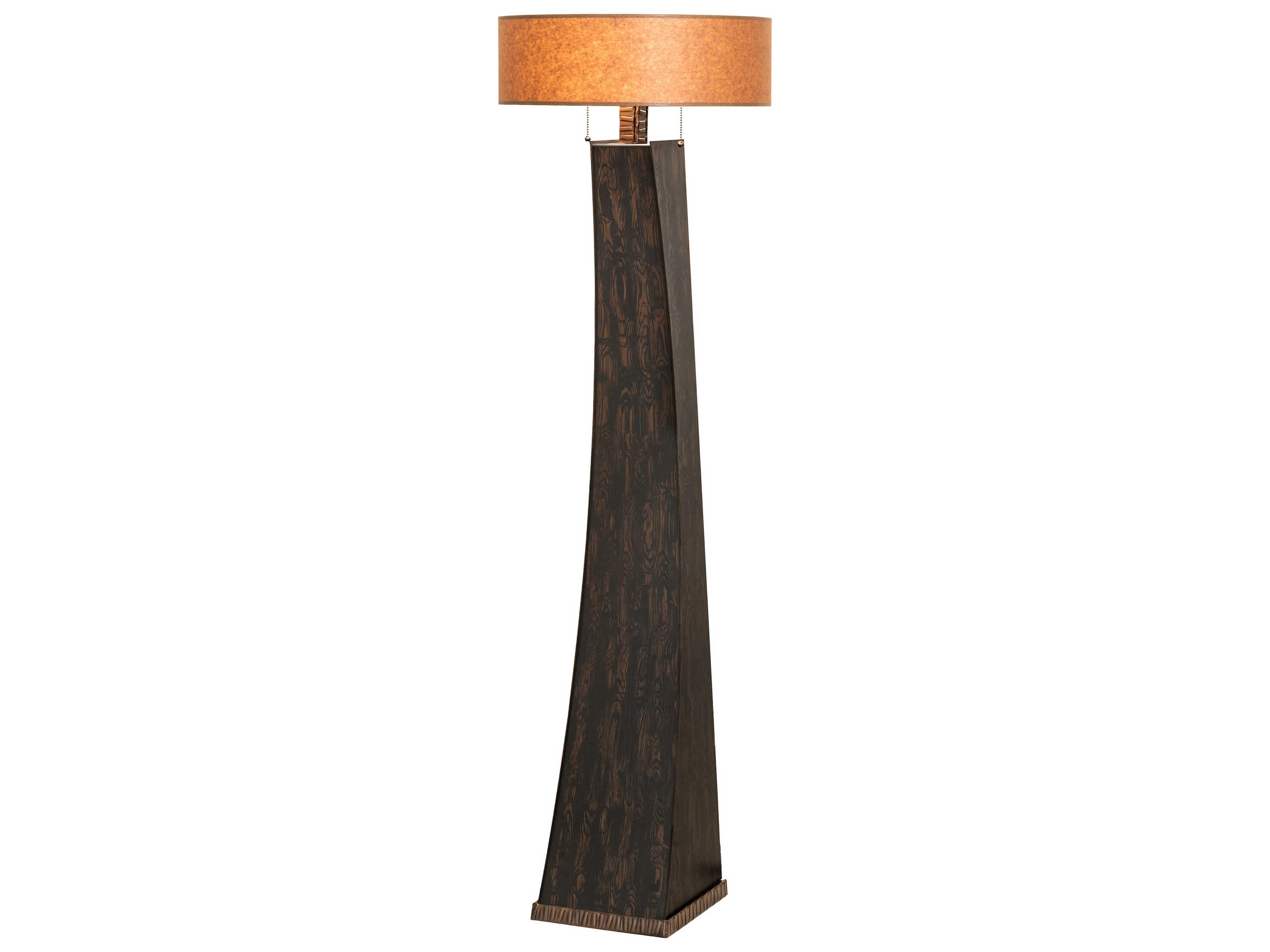 Meyda Sophia Hazelnut Acacia Floor Lamp