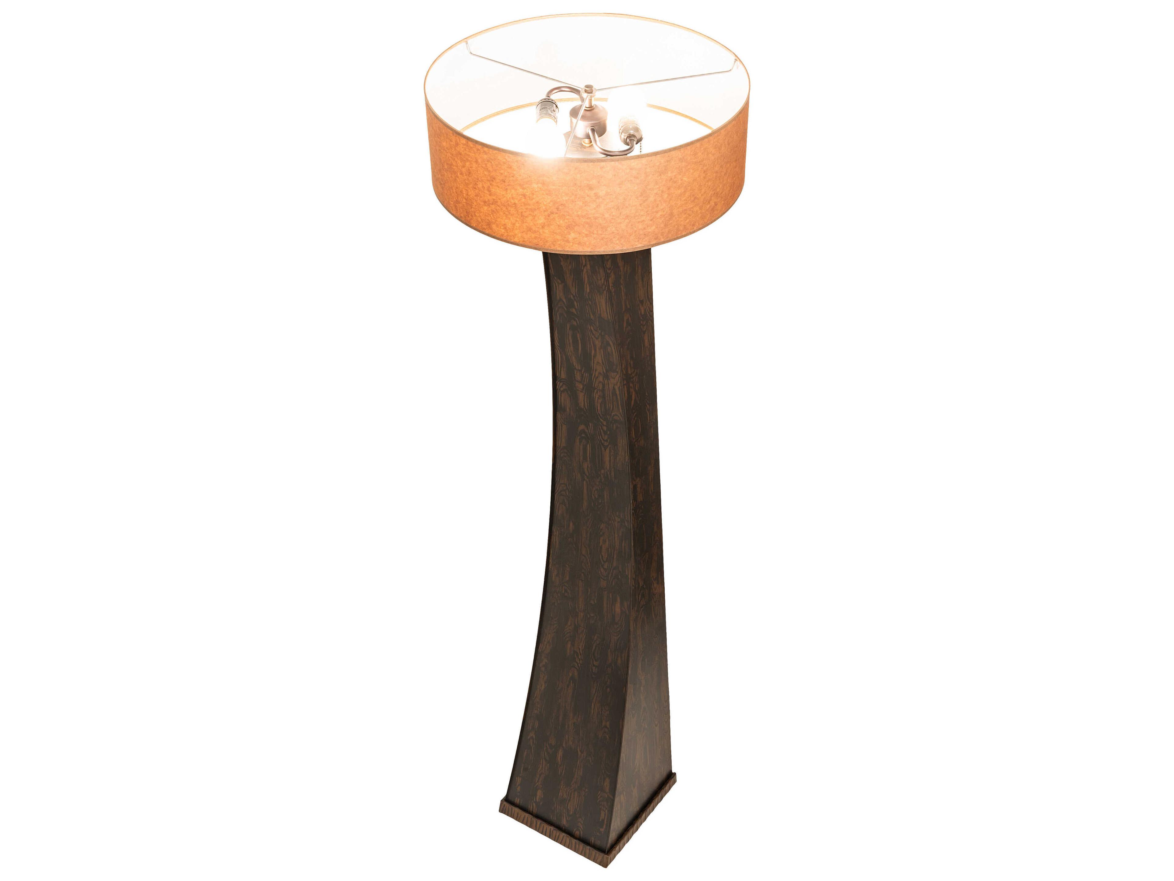 Meyda Sophia Hazelnut Acacia Floor Lamp