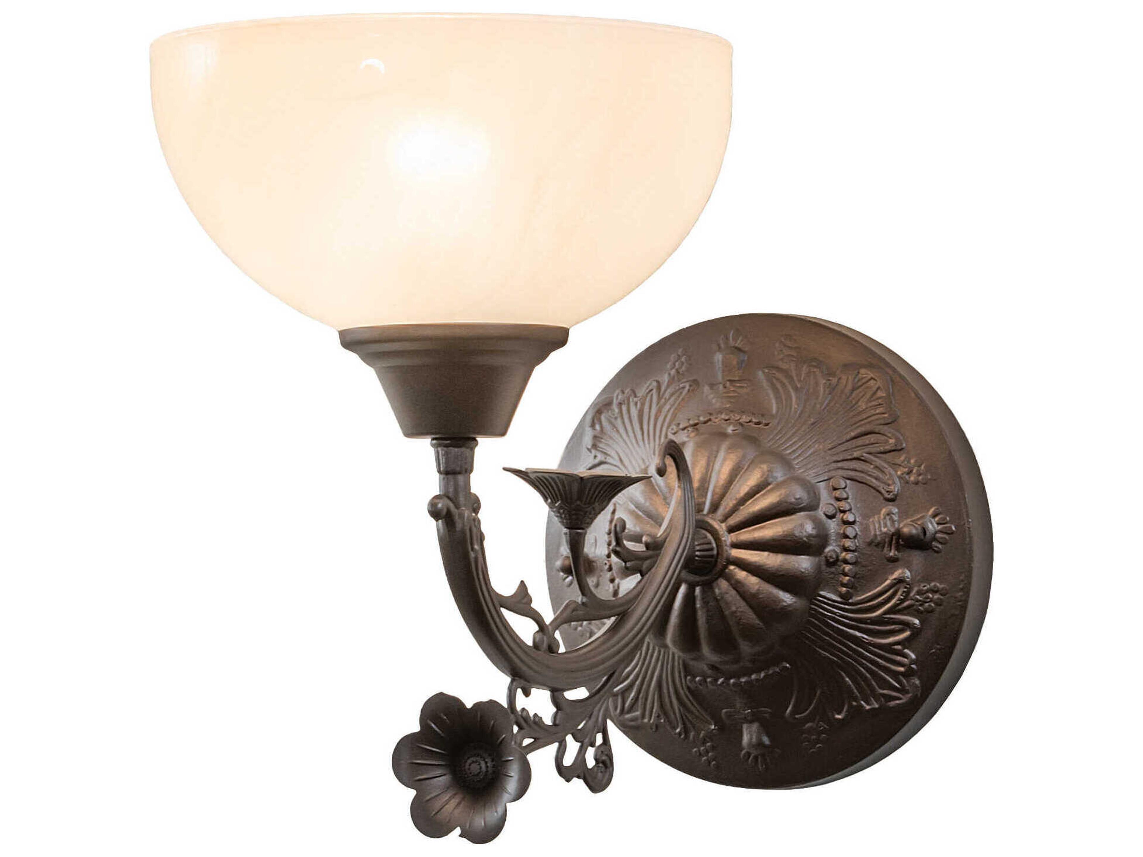 1-Light Mahogany Bronze Wall Sconce