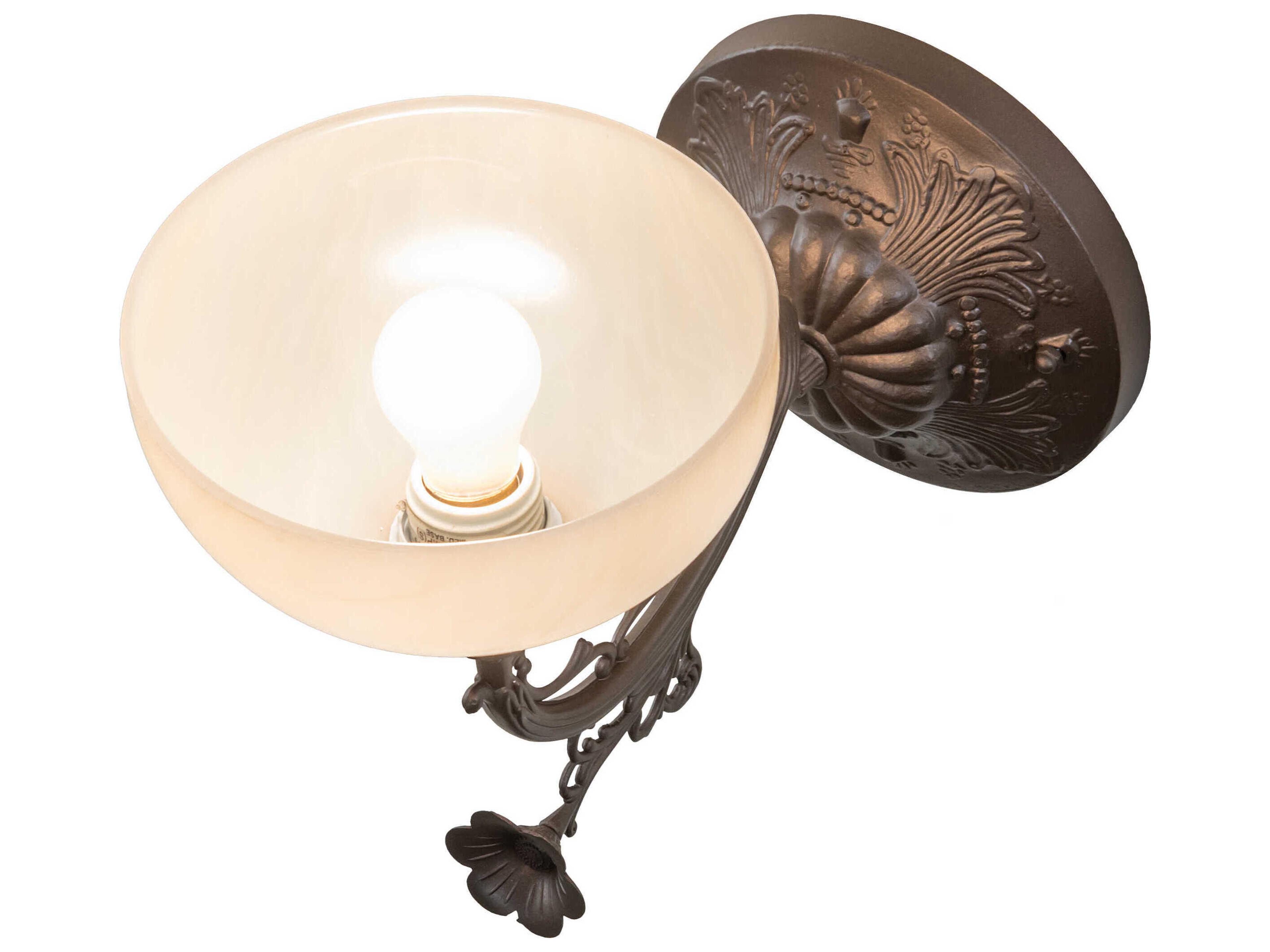 Meyda 1-Light Mahogany Bronze Wall Sconce
