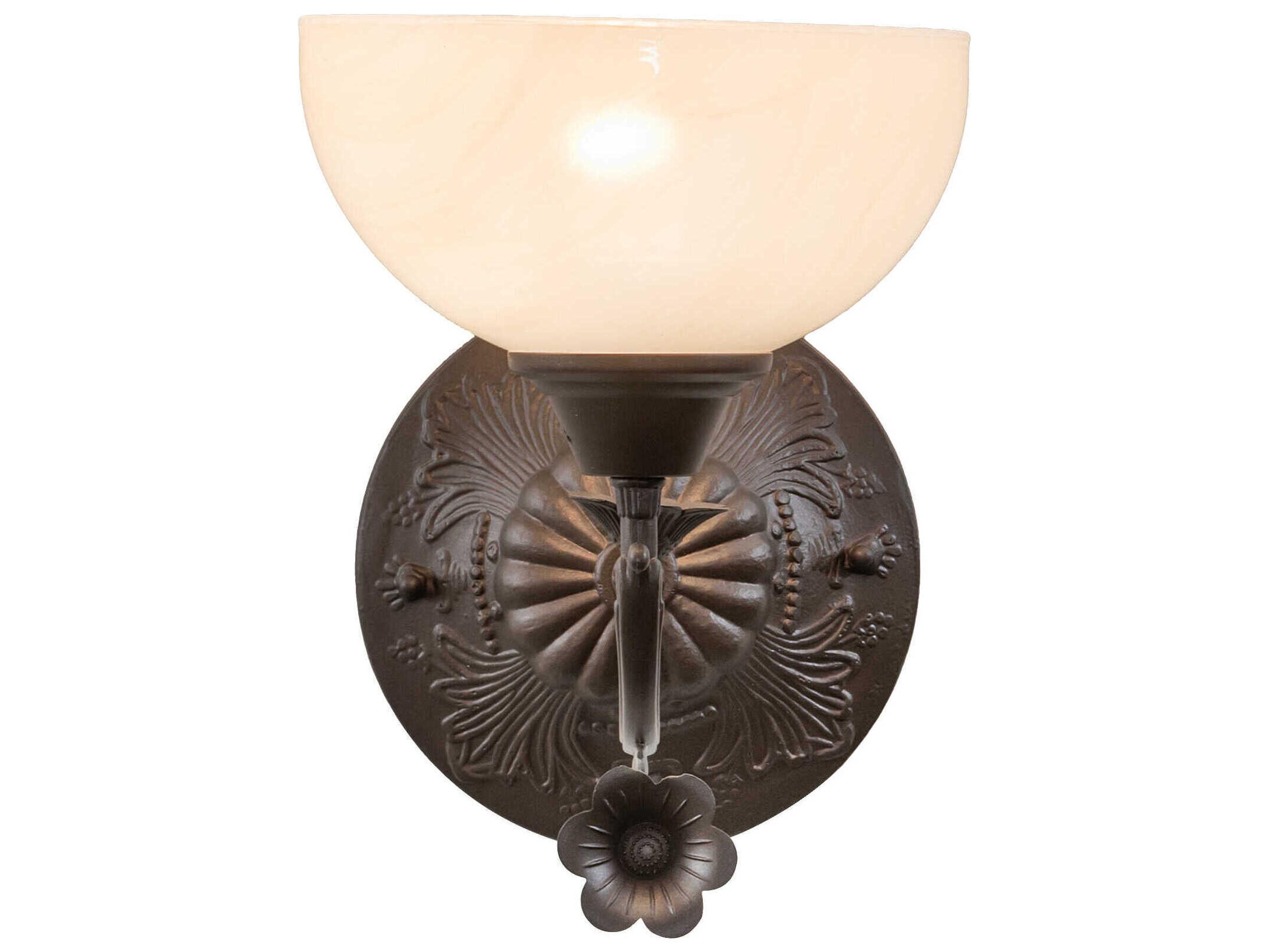 Meyda 1-Light Mahogany Bronze Wall Sconce