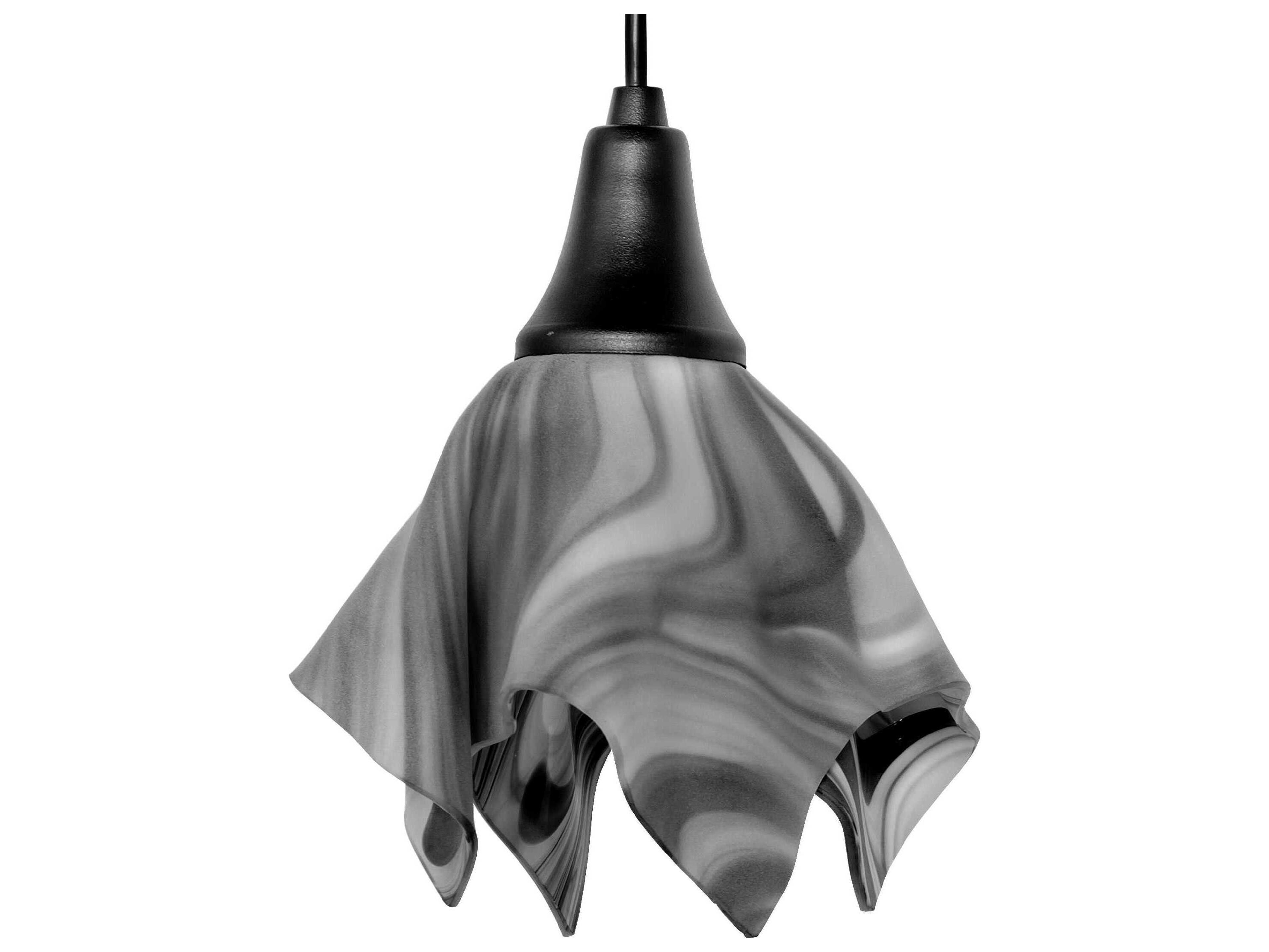 Meyda Metro Fusion 1-Light Black White Baroque Mini Pendant