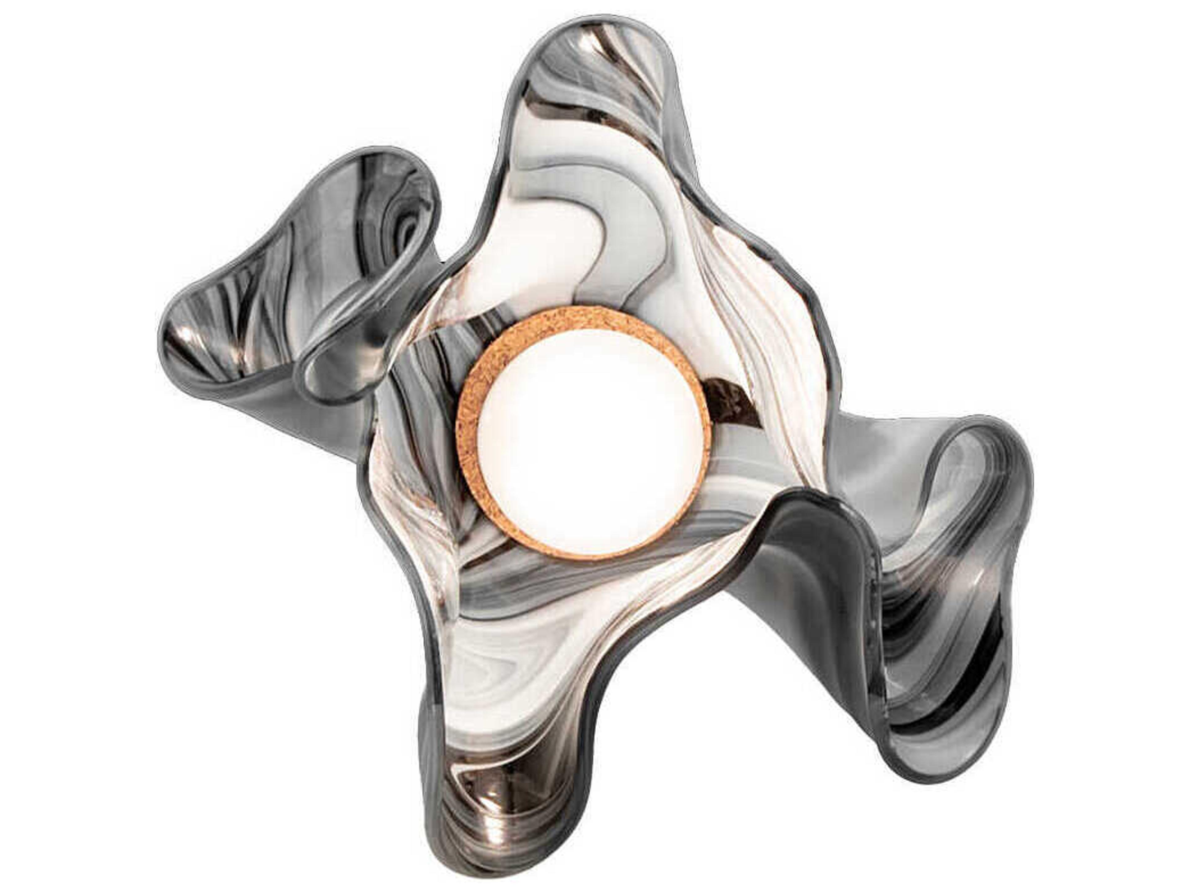 Meyda Metro Fusion 1-Light Black White Baroque Mini Pendant