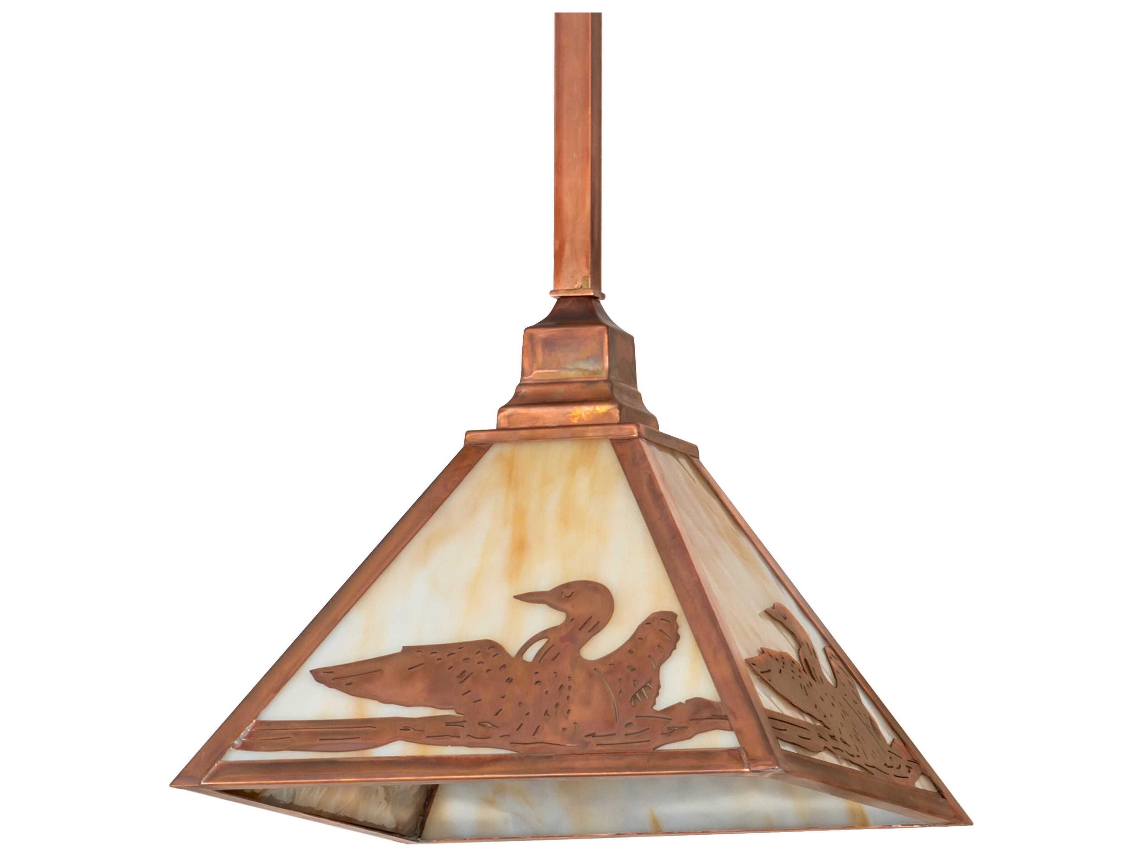 Meyda Loon 1-Light Vintage Copper Pendant