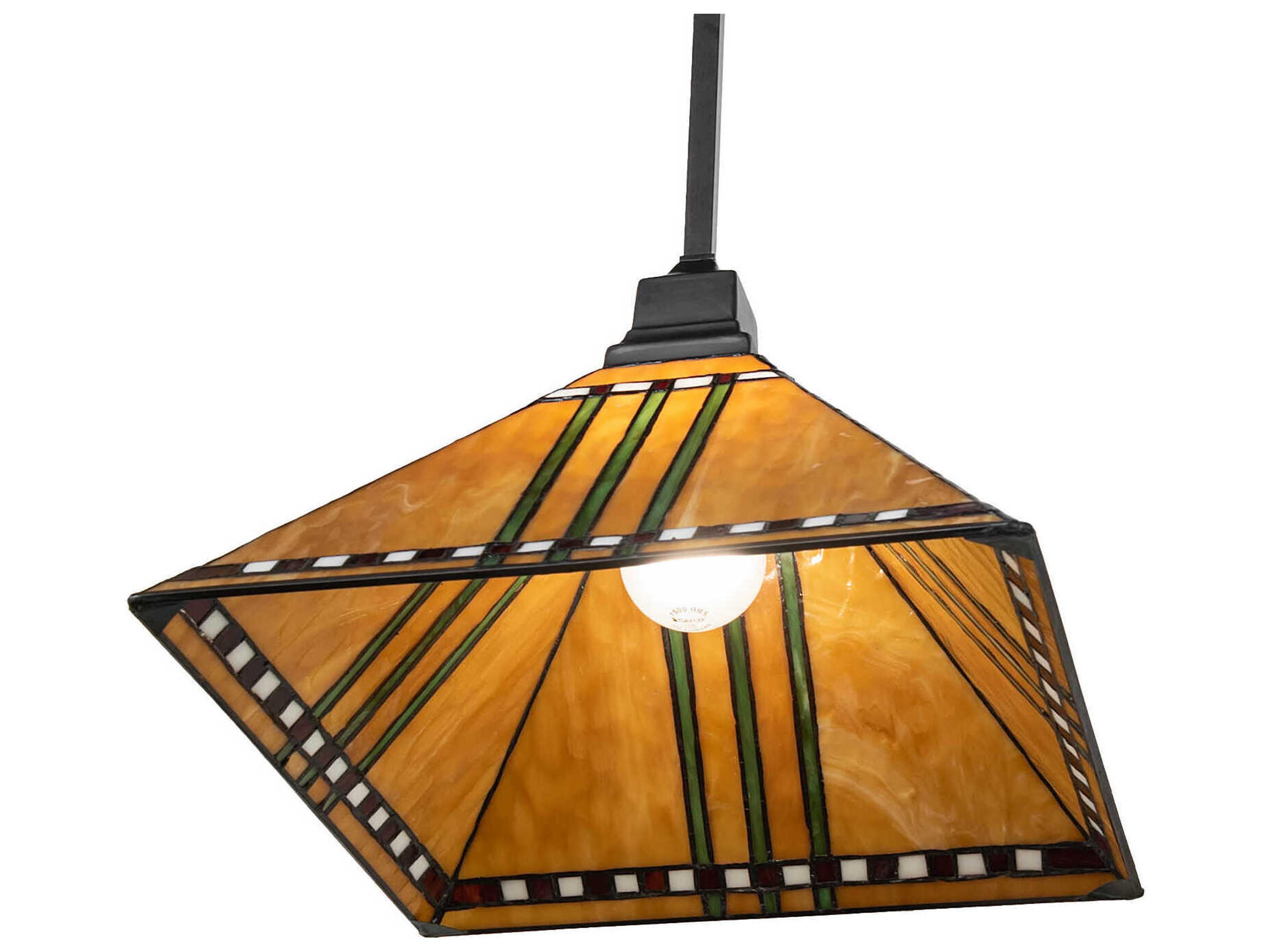 Meyda Prairie Corn 1-Light Craftsman Brown Pendant