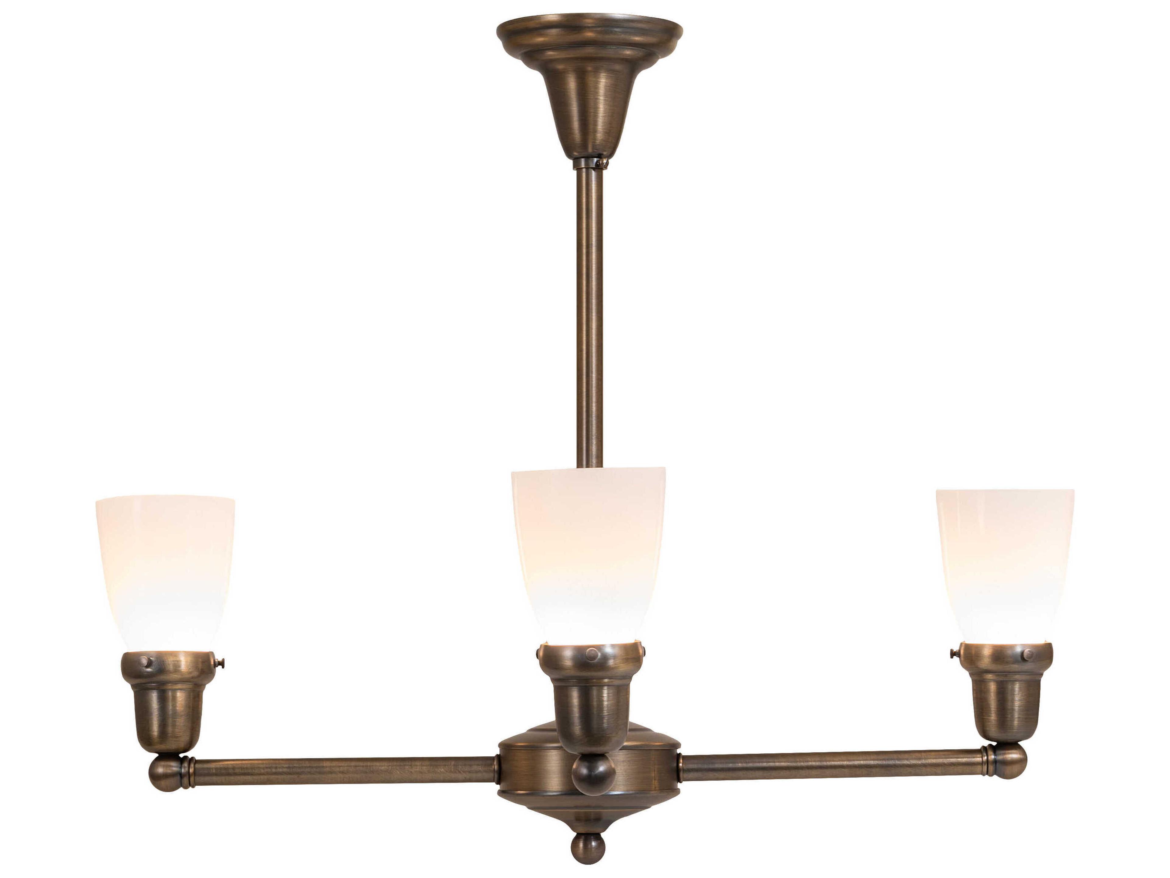 Meyda Revival Oyster Bay 4-Light Antique Brass Chandelier