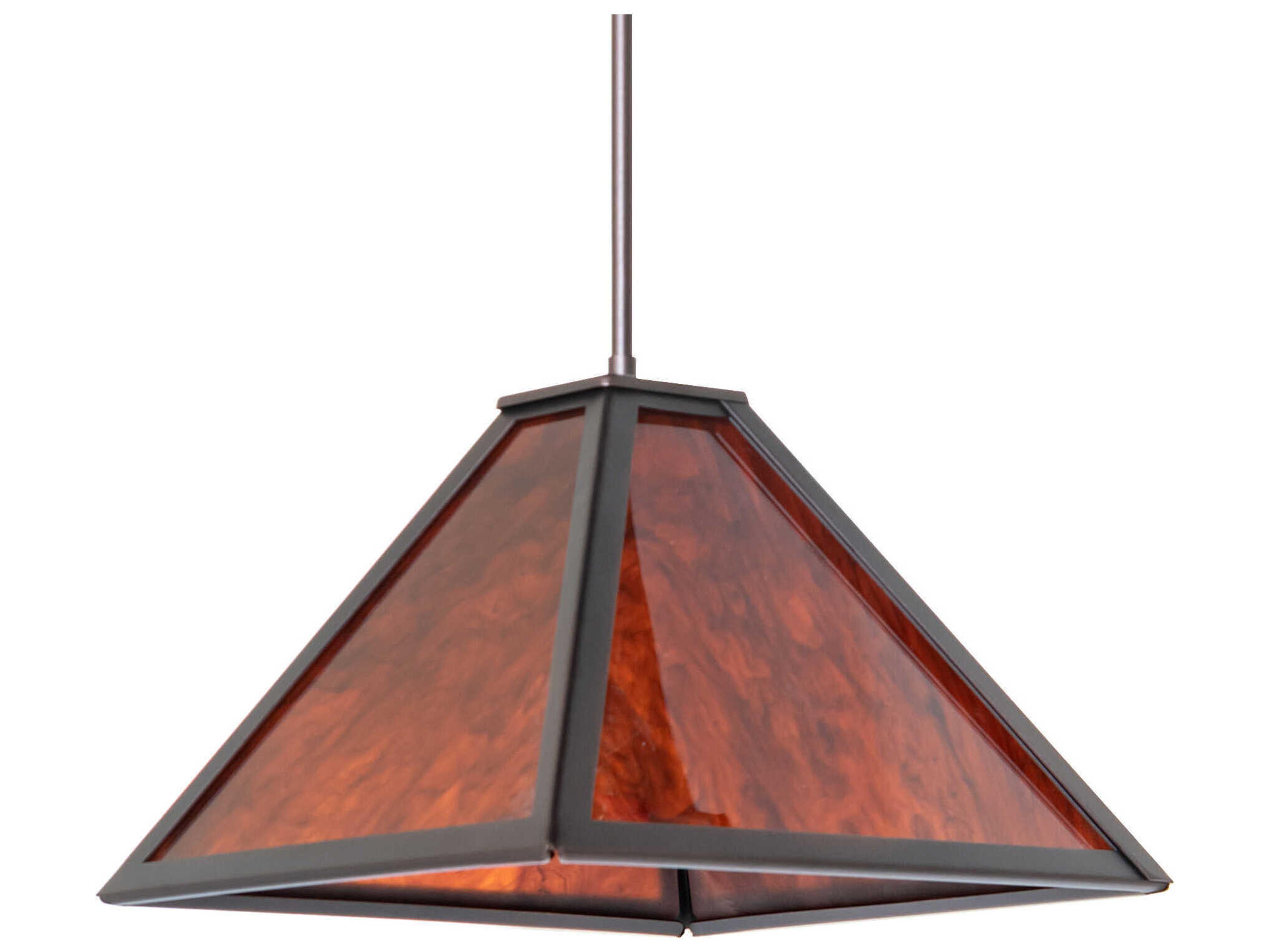 Meyda Mission Prime 1-Light Mahogany Bronze Pendant
