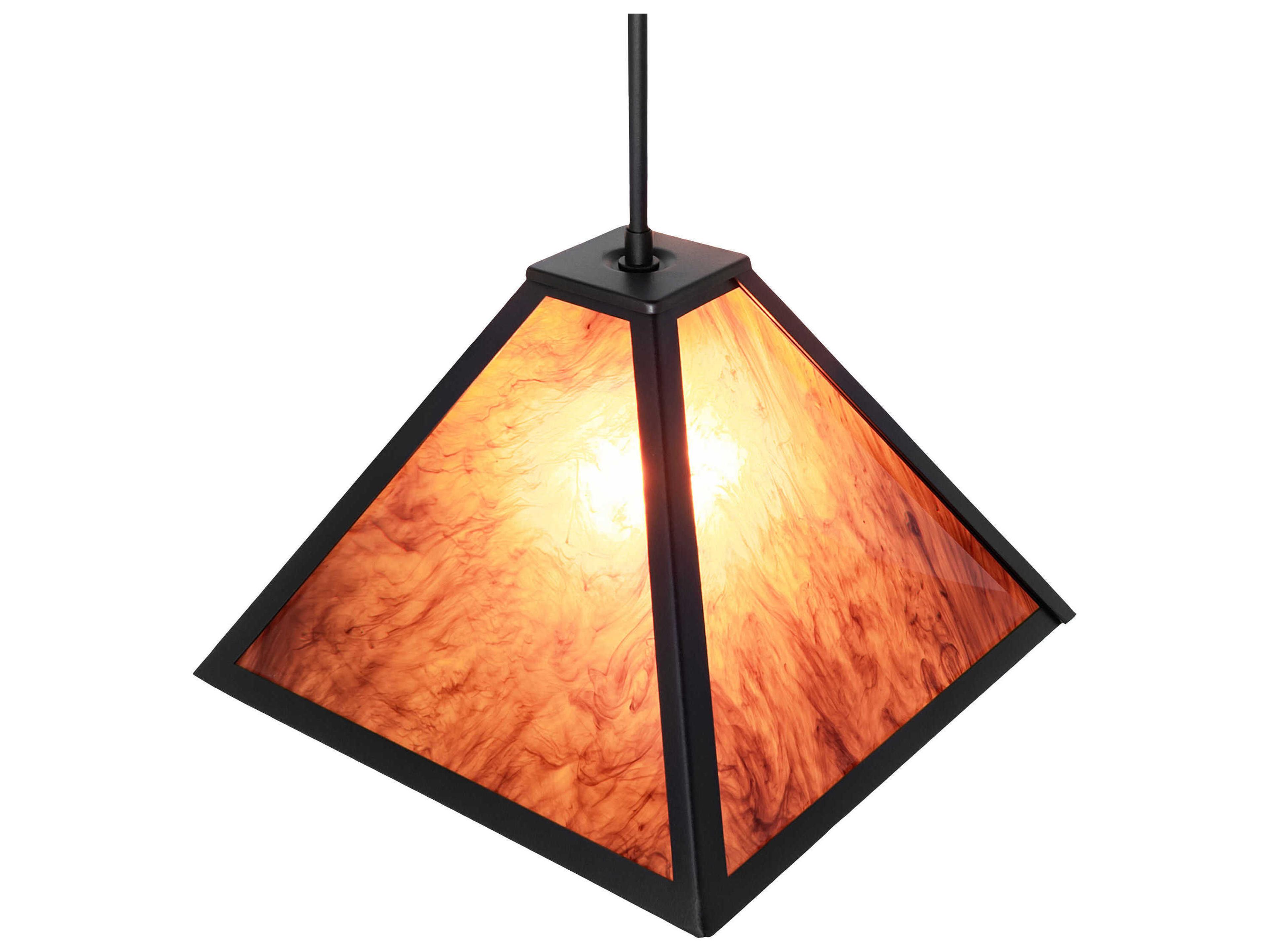 Meyda Mission Prime 1-Light Mahogany Bronze Pendant