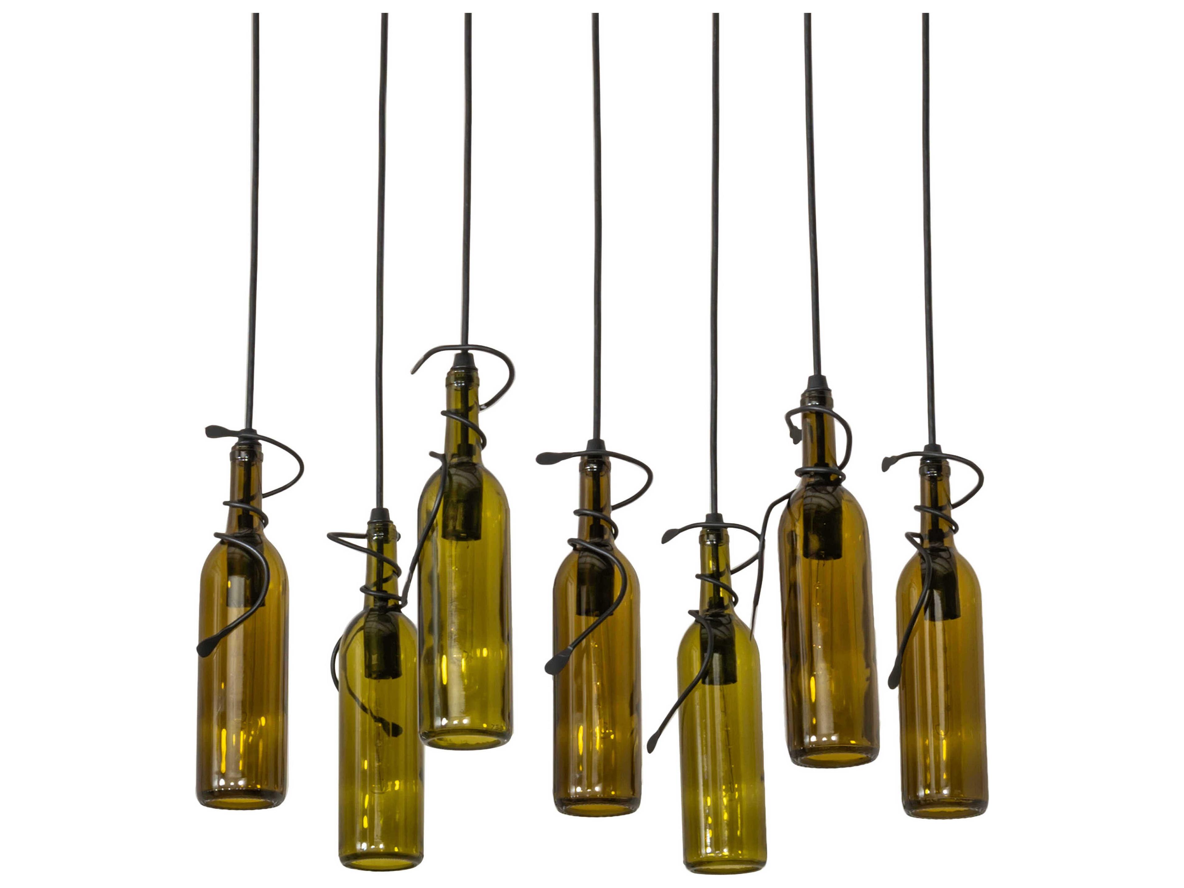 Meyda Tuscan Vineyard 7-Light Textured Black Pendant