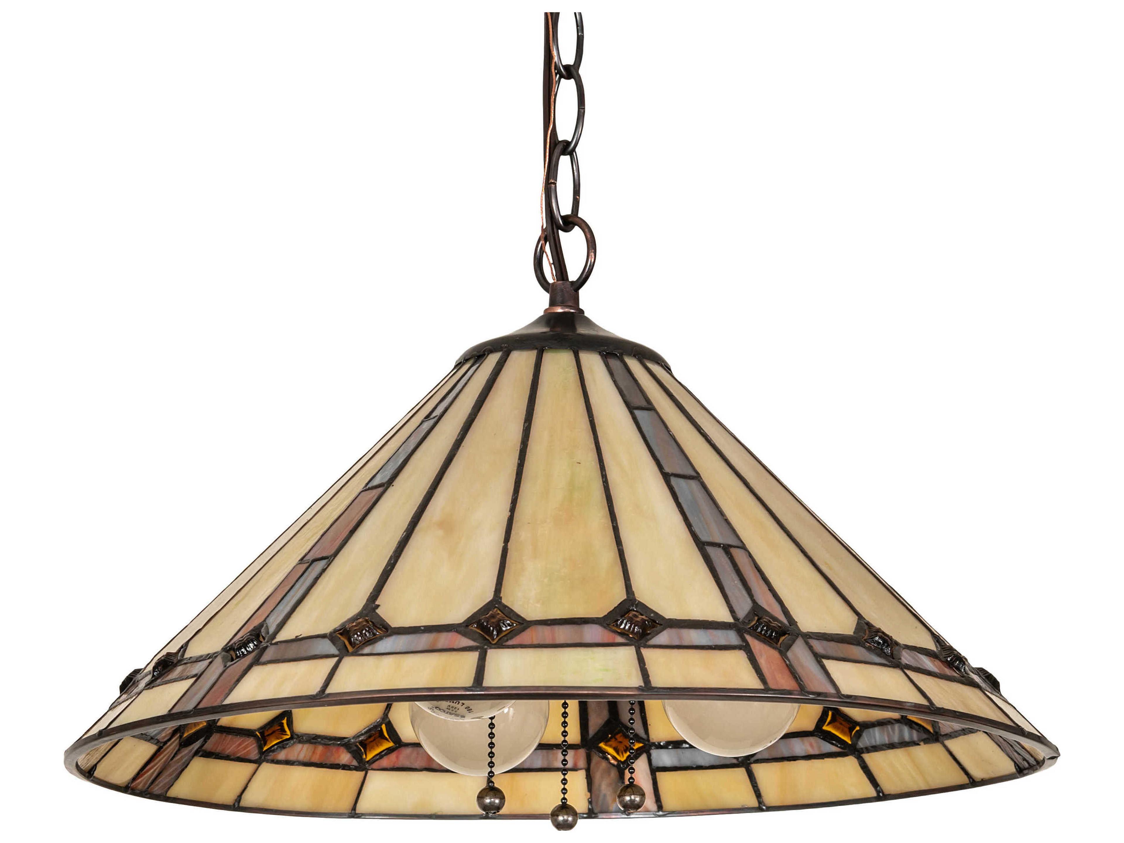 Meyda Belvidere 3-Light Mahogany Bronze Pendant