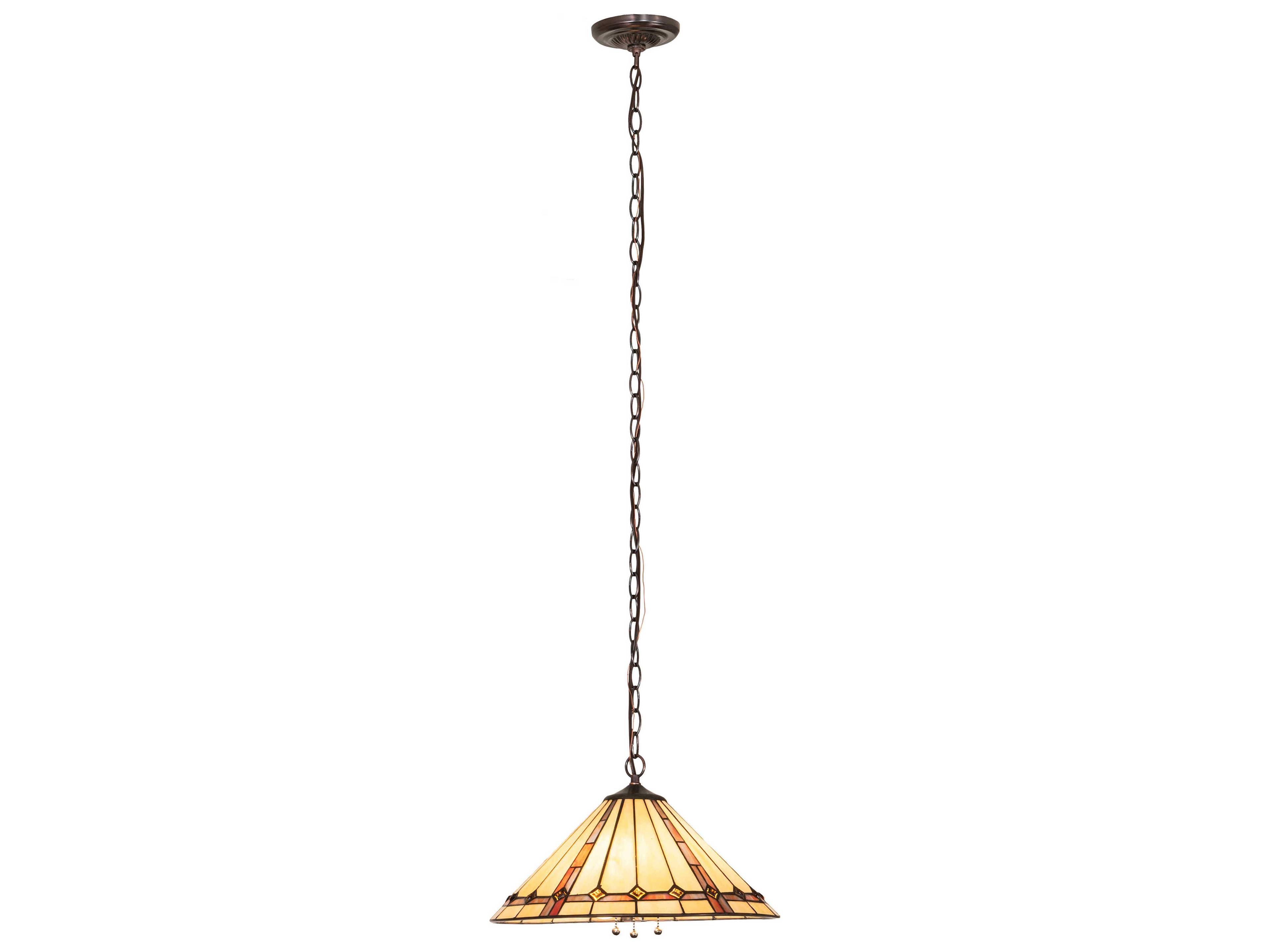 Meyda Belvidere 3-Light Mahogany Bronze Pendant