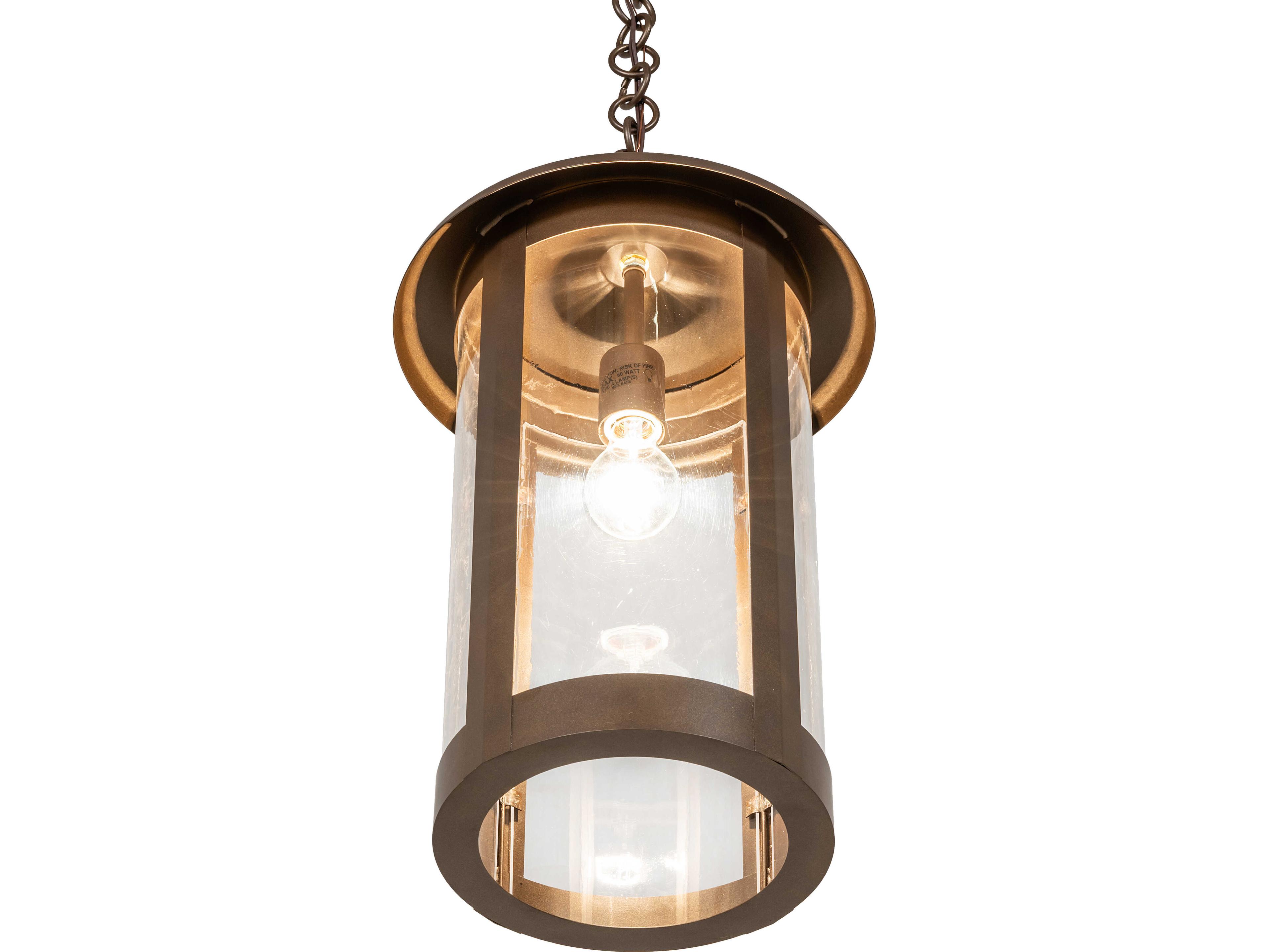 Meyda Fulton 1-Light Crystal Idalight Bronze Mini Pendant
