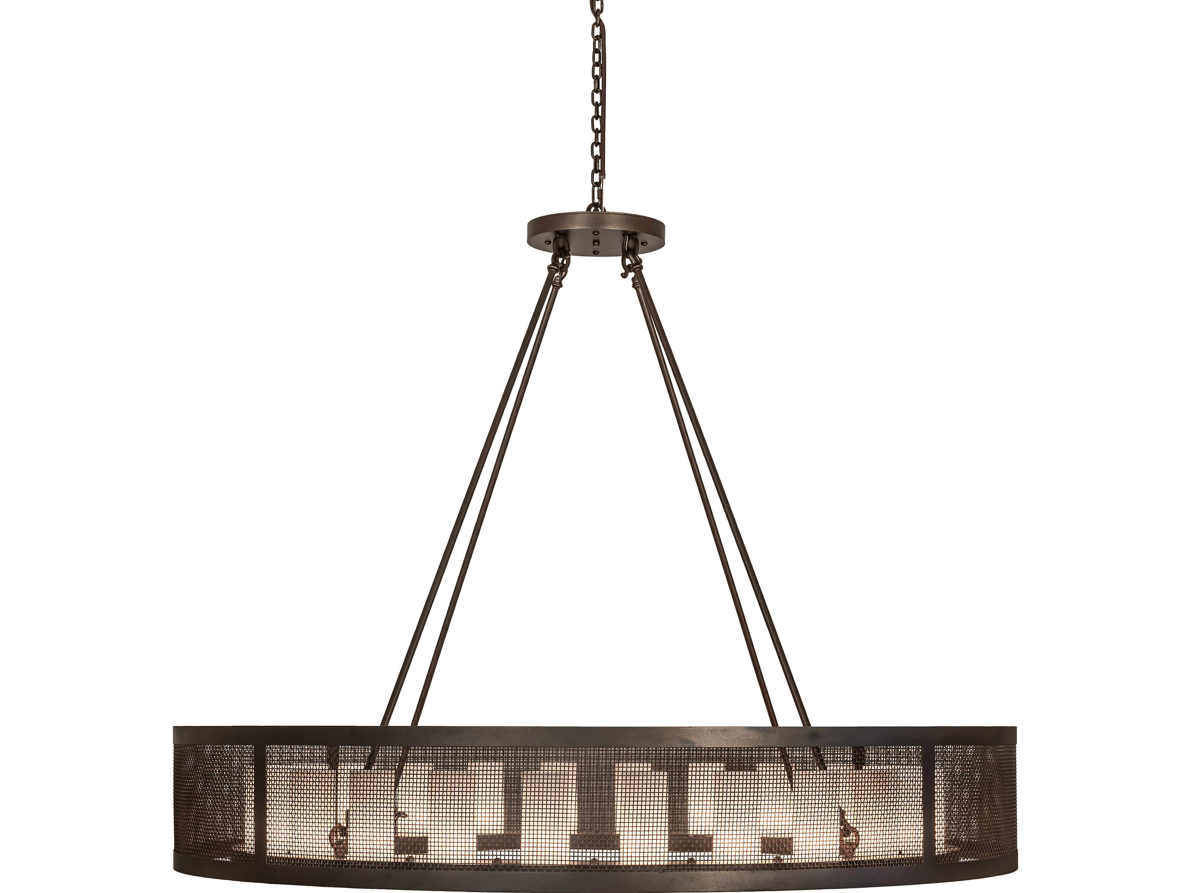 Meyda Loxley 24-Light Whitestone Idalight Bronze Cylinder Geometric Chandelier