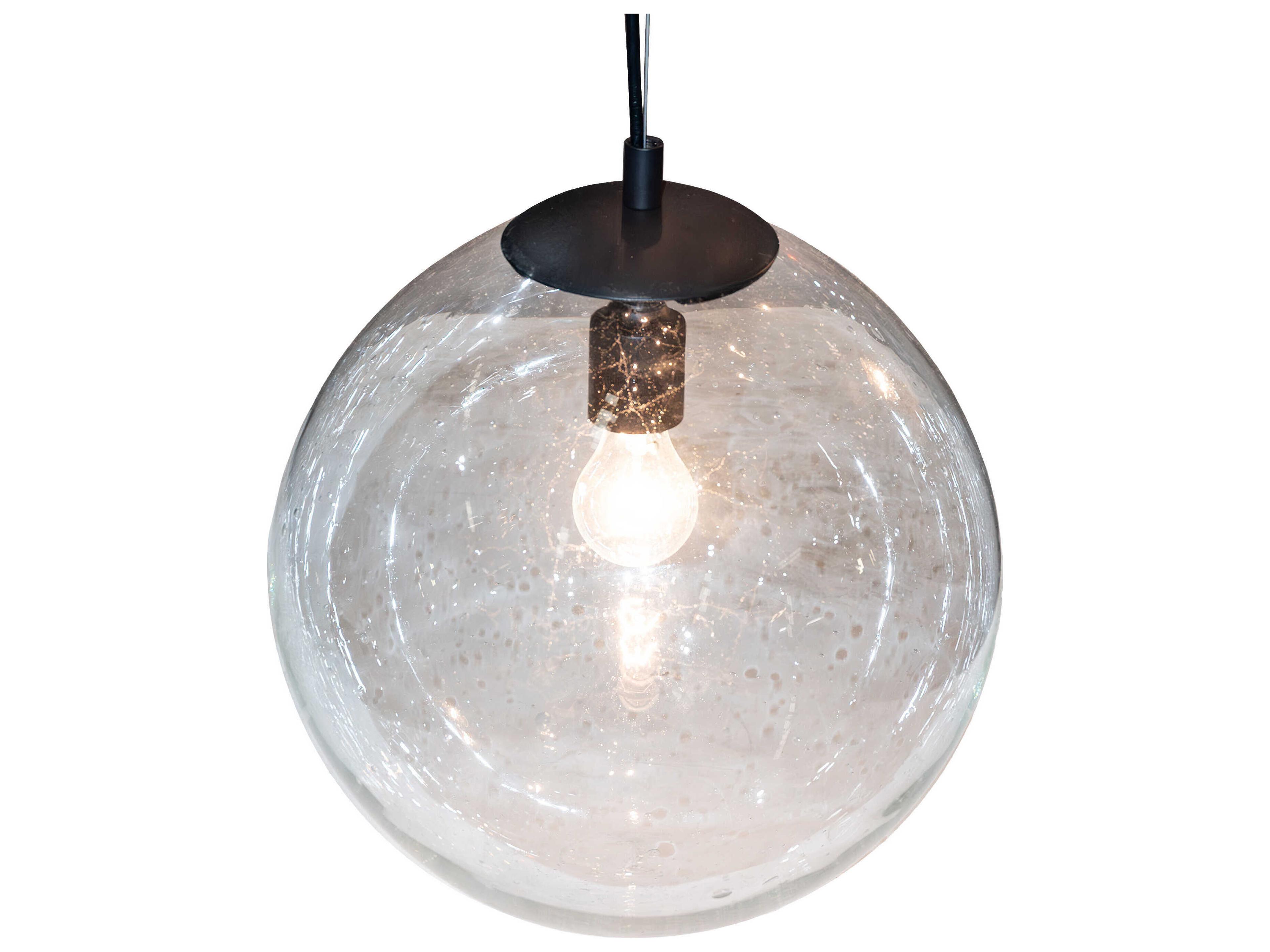 Meyda Bola 12-Light Charred Iron Black Globe Pendant