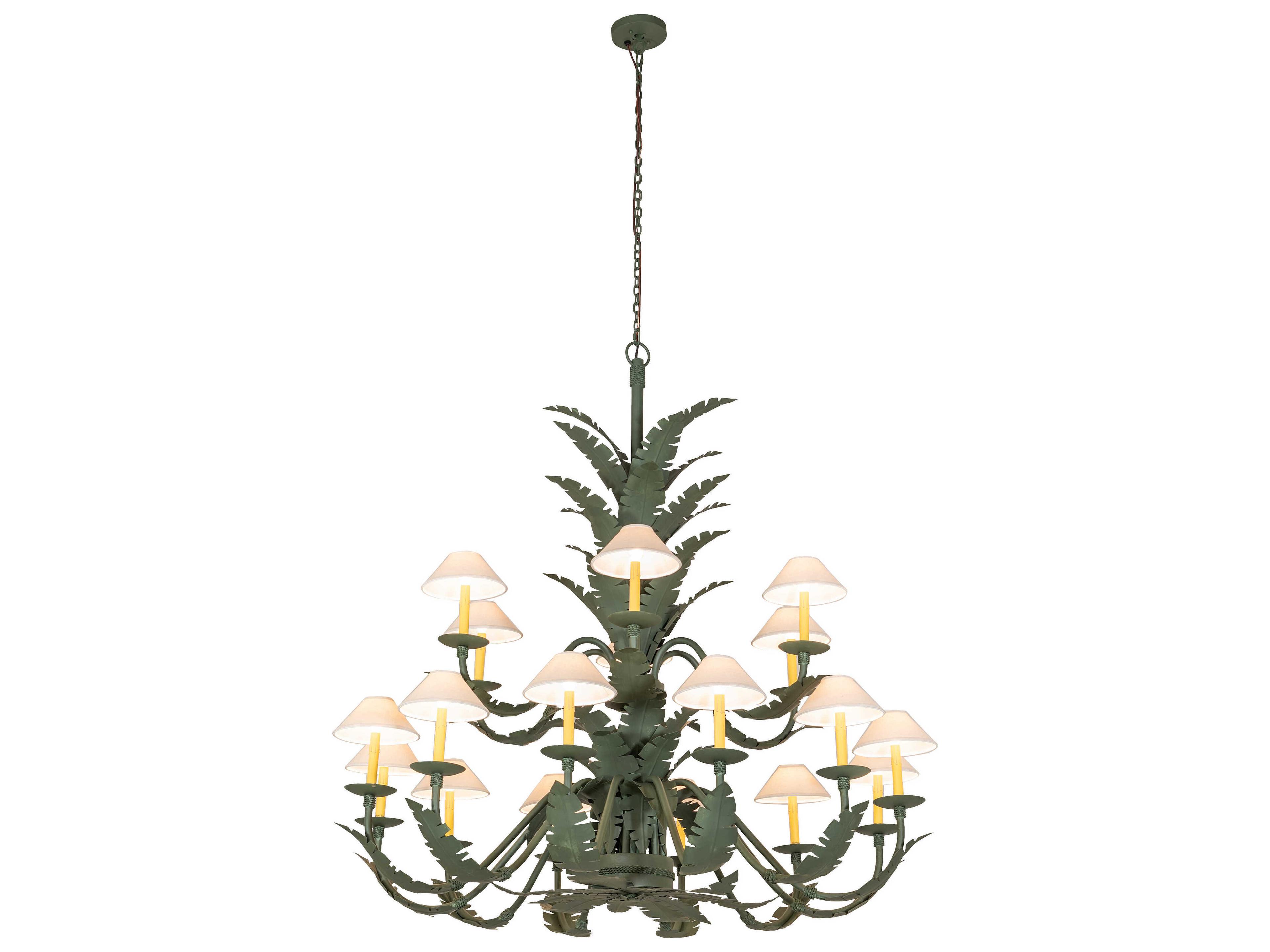 Tiki 18-Light Avocado Peel Chandelier