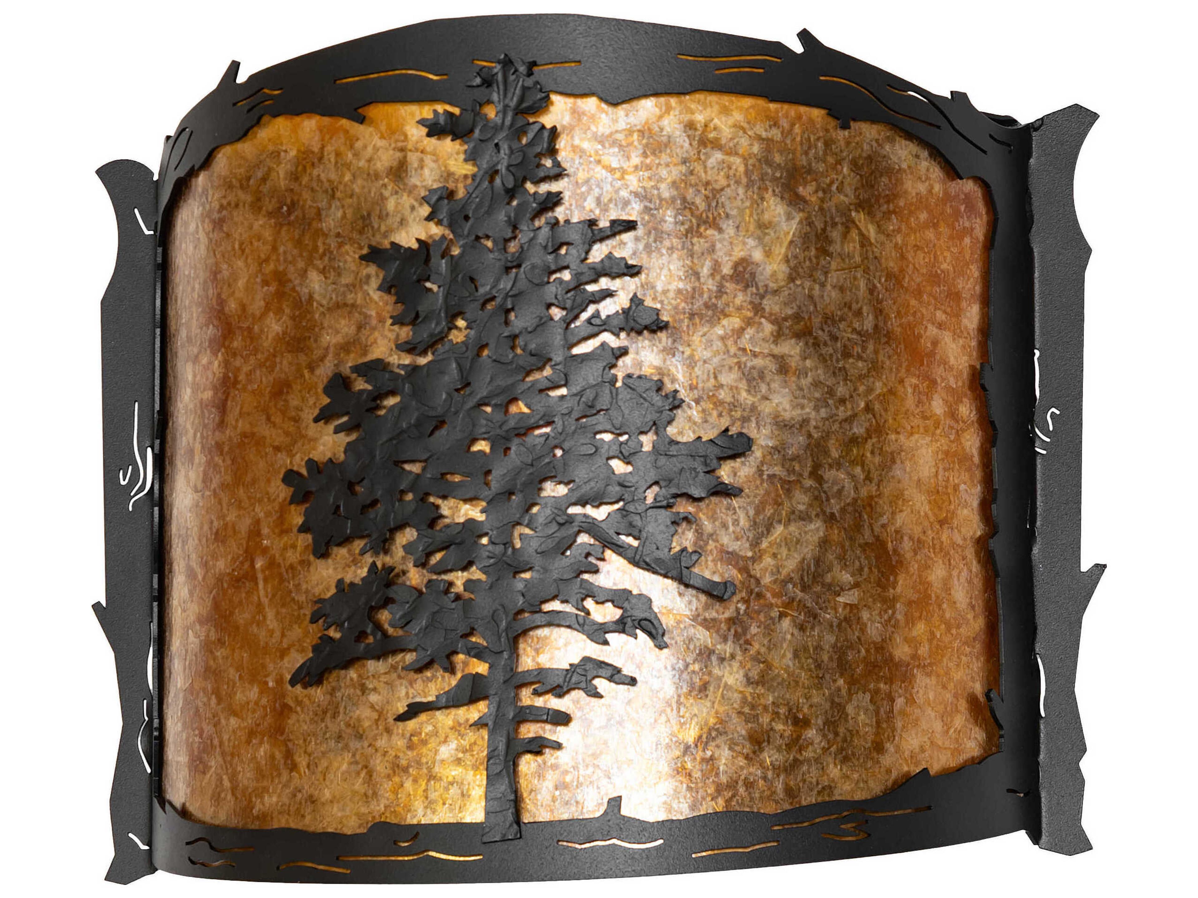 Meyda Tamarack 1-Light Textured Black Wall Sconce