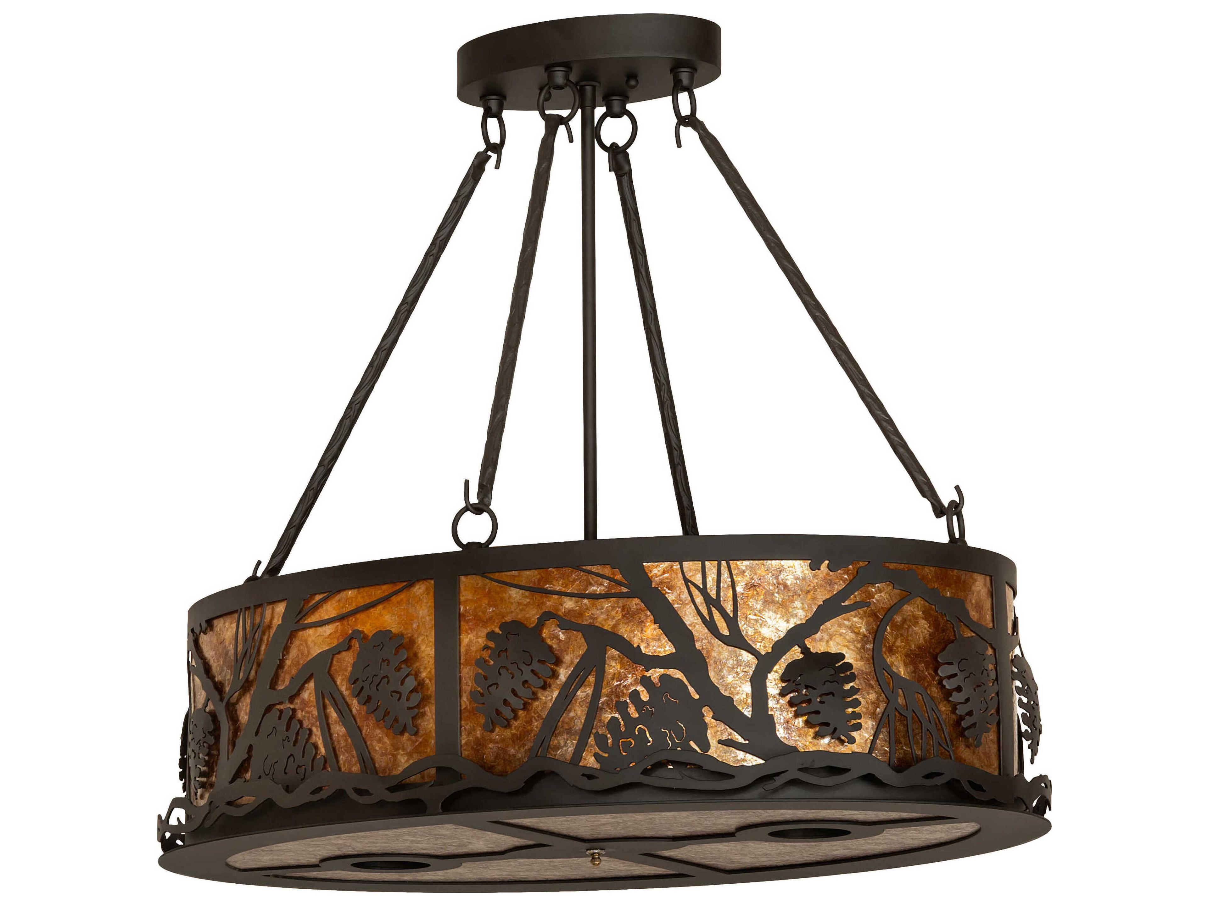 Meyda Pinecone 6-Light Oil Rubbed Bronze Pendant