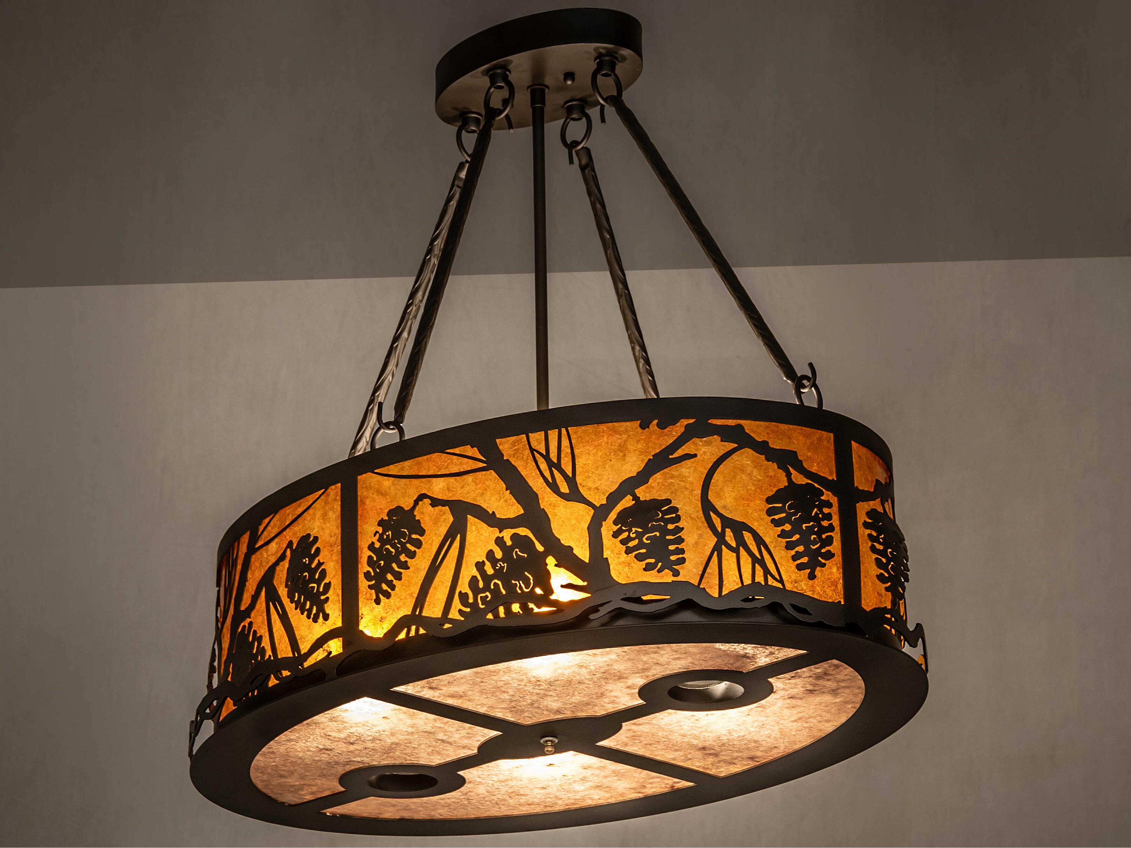 Meyda Pinecone 6-Light Oil Rubbed Bronze Pendant