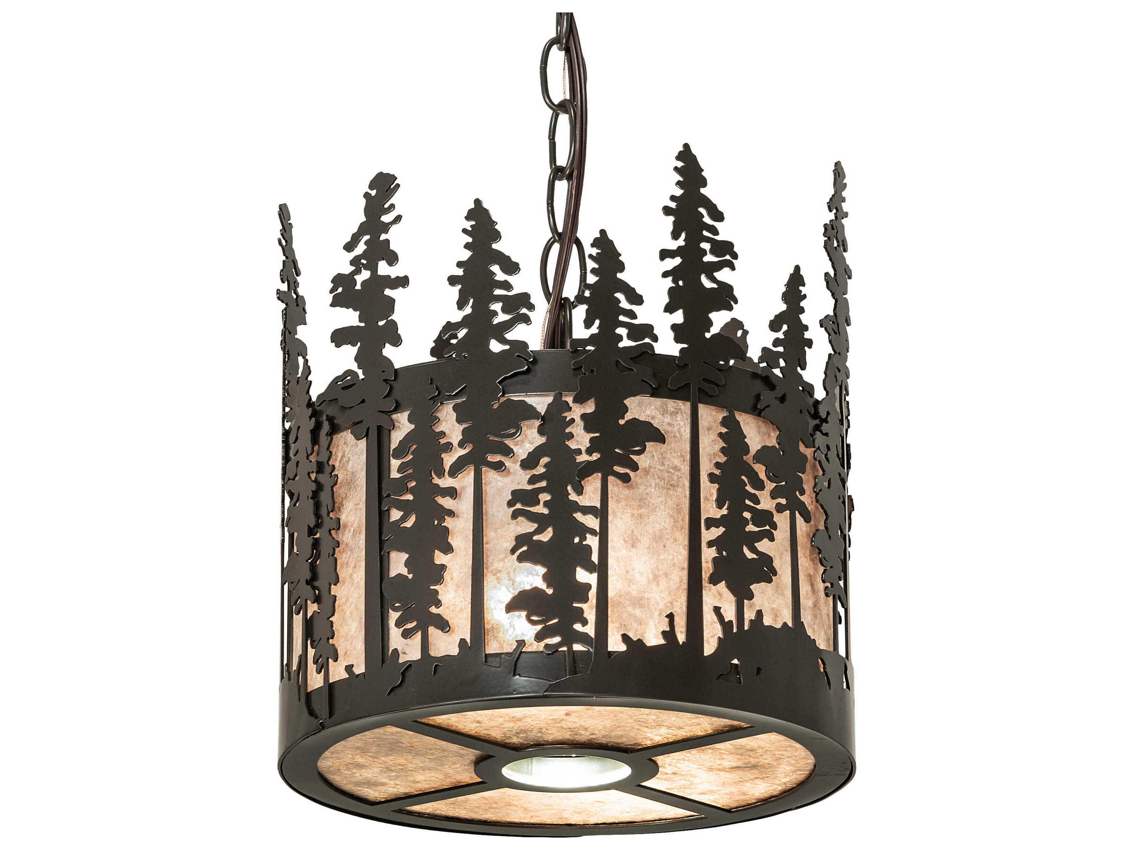 Tall Pines 3-Light Timeless Bronze Mini Pendant