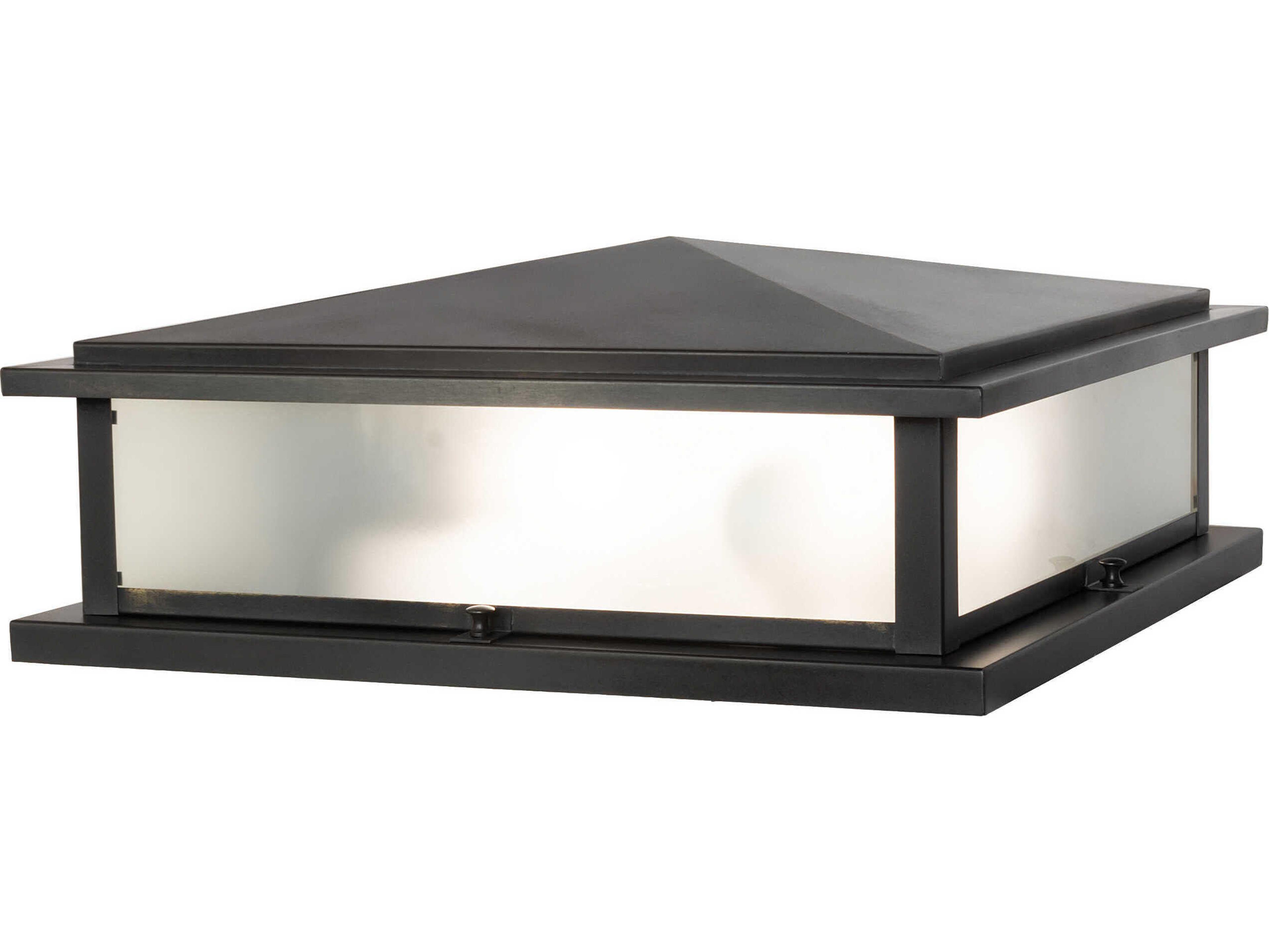 Seneca 4-Light Black Patina Outdoor Pier Mount