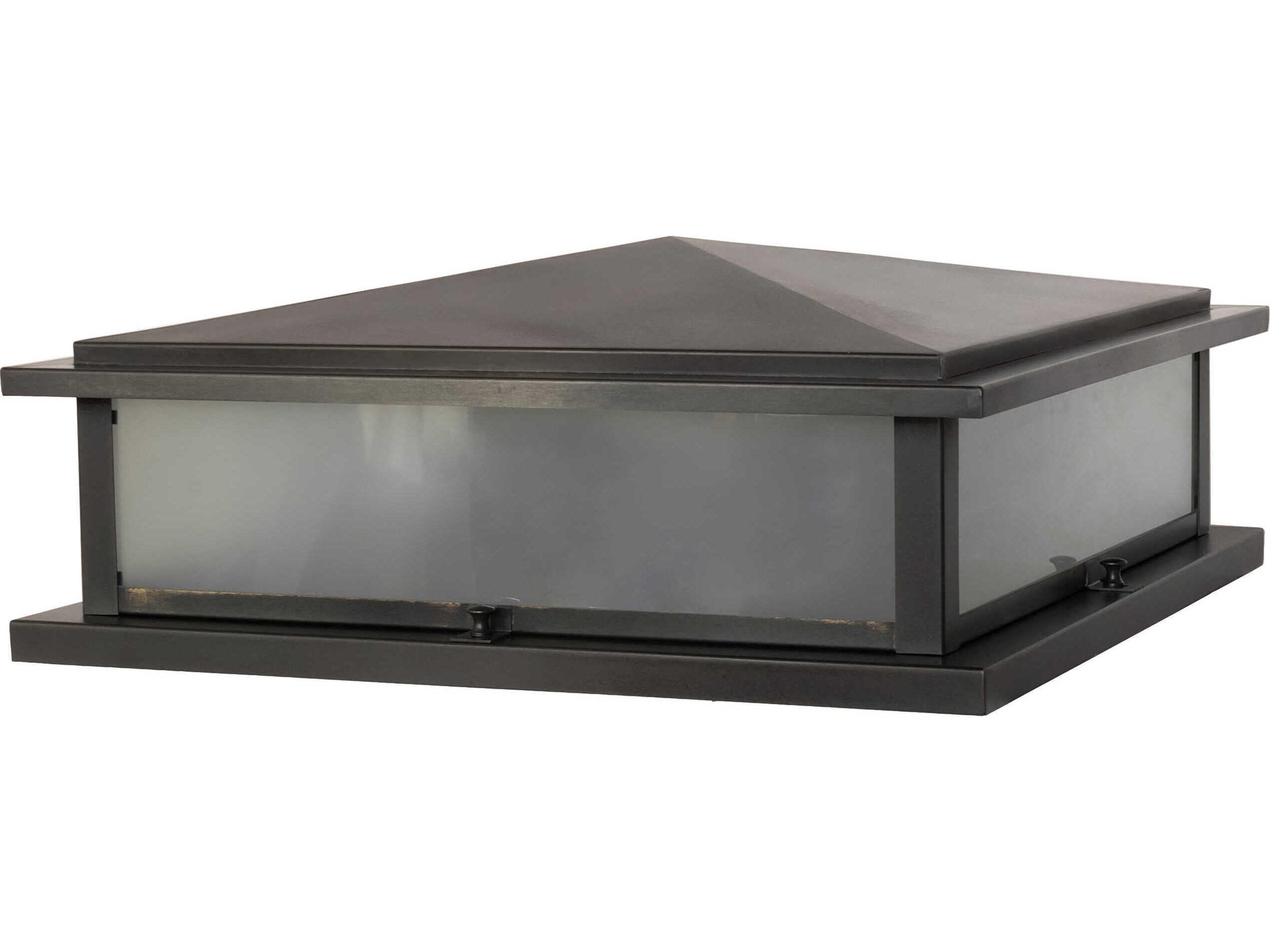 Meyda Seneca 4-Light Black Patina Outdoor Pier Mount