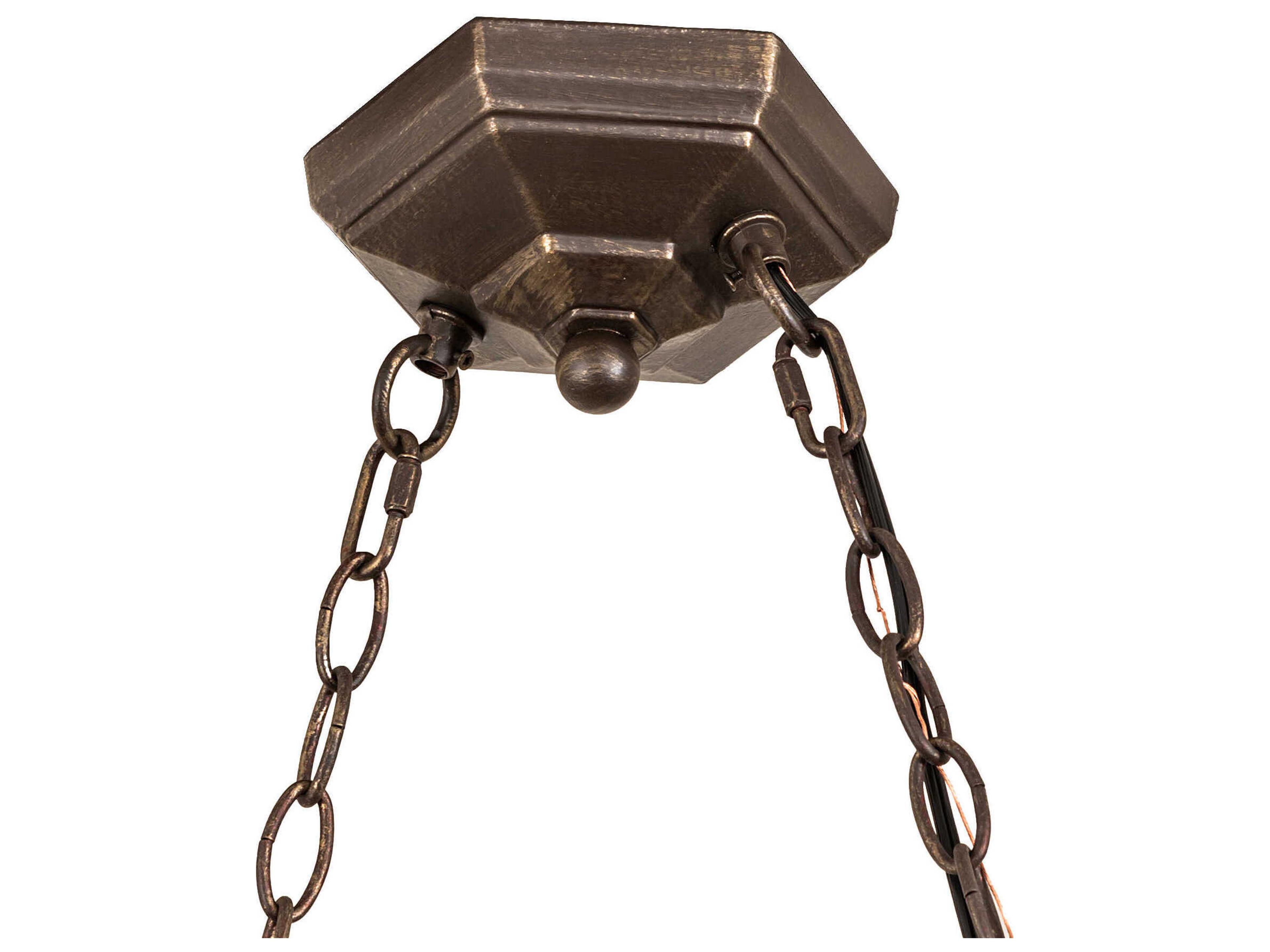 Meyda Antique Brass Island Pendant