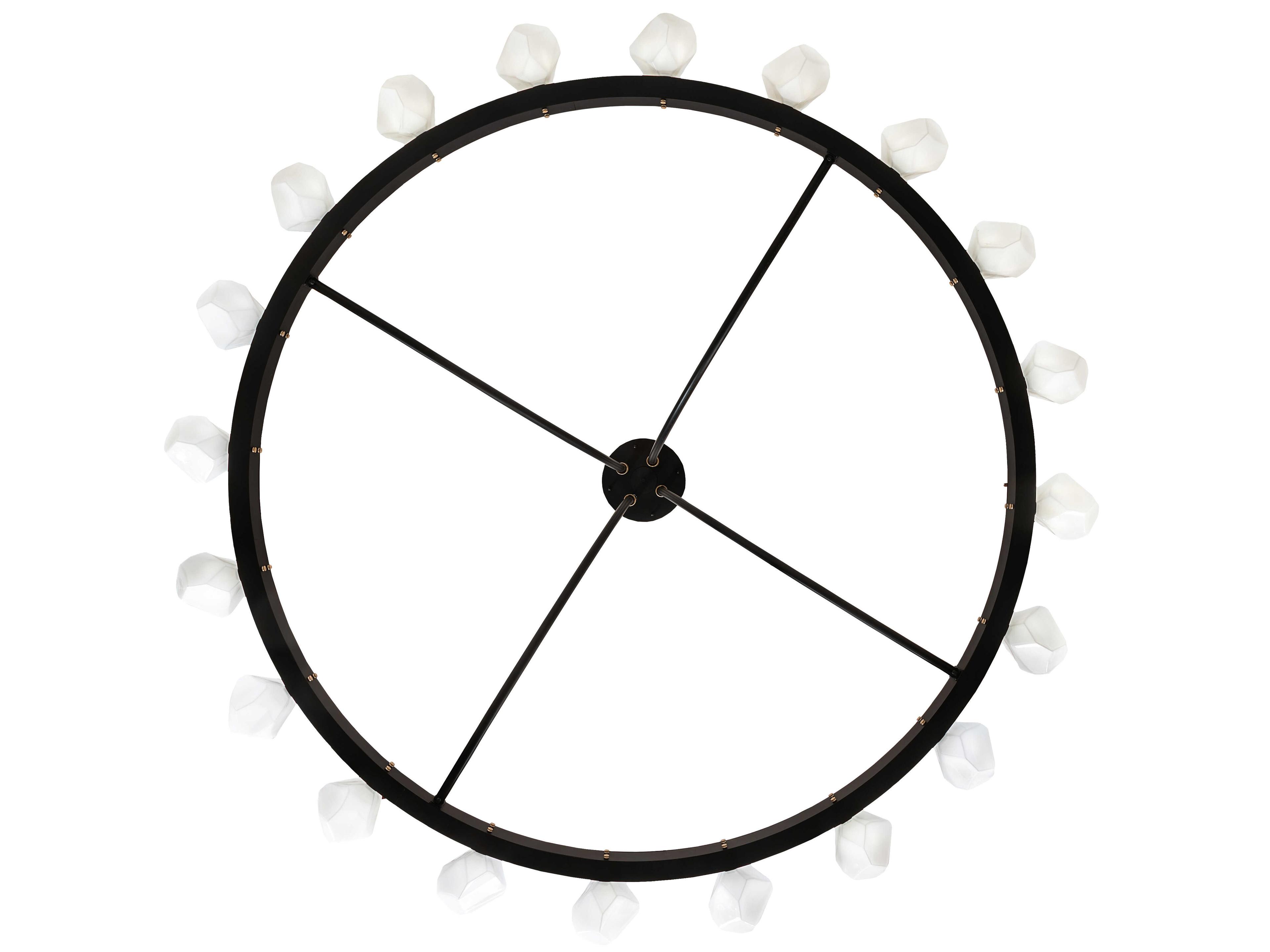 Meyda Meeting Room 20-Light Solar Black / Champagne Metallic Semi Flush Mount