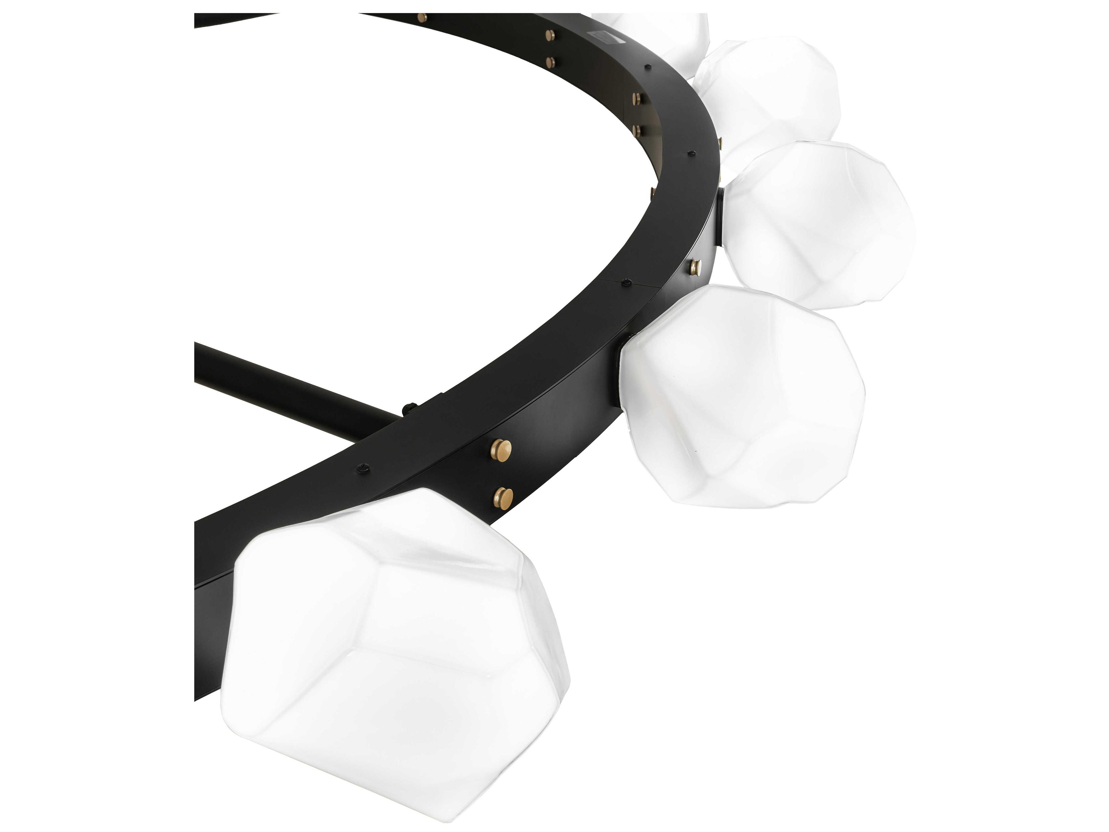 Meyda Meeting Room 20-Light Solar Black / Champagne Metallic Semi Flush Mount