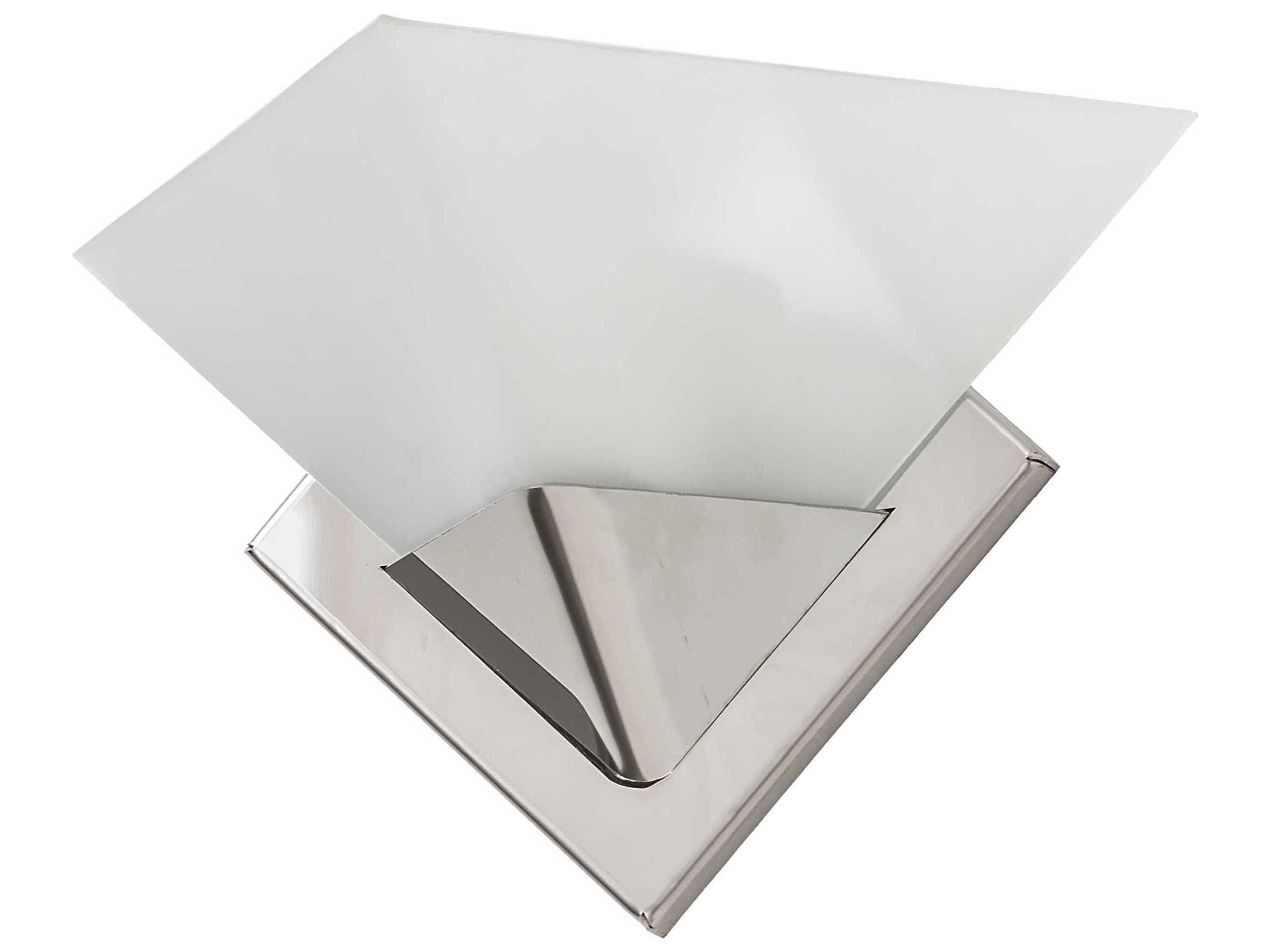 Meyda Tempe 1-Light Polished Stainless Steel Wall Sconce