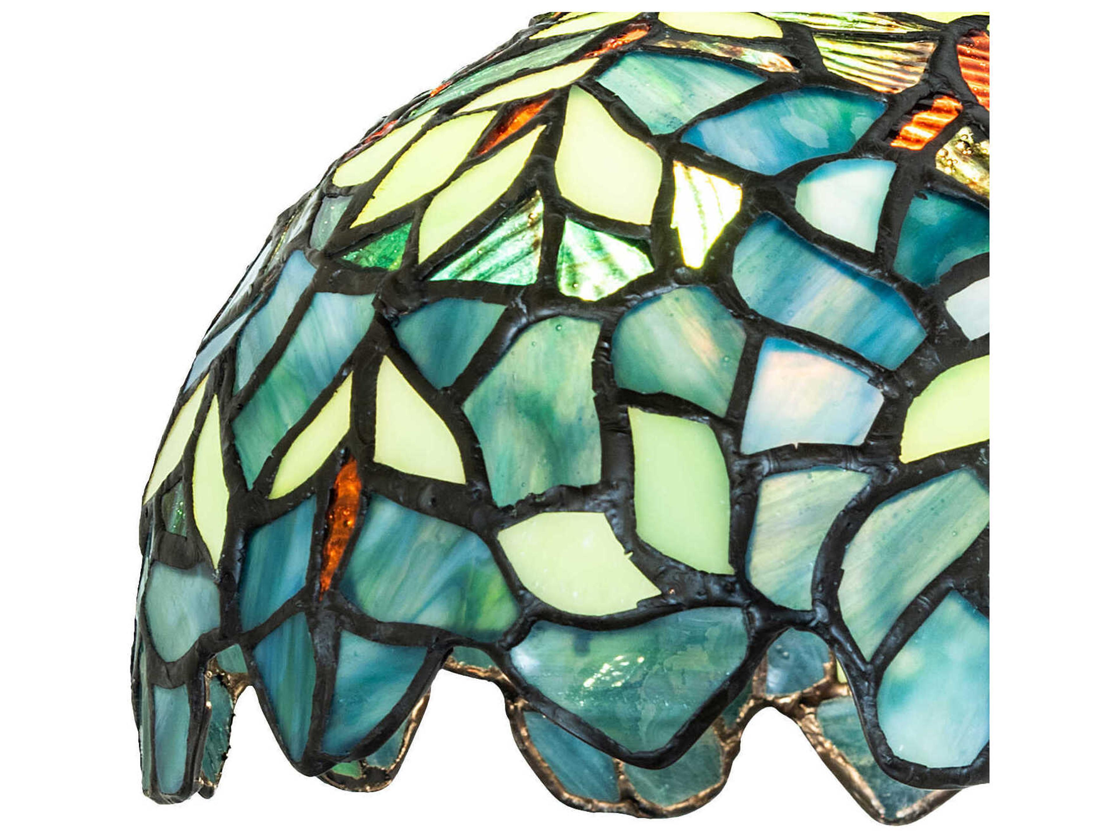 Meyda Nightfall Wisteria 1-Light Stained Glass Wall Sconce