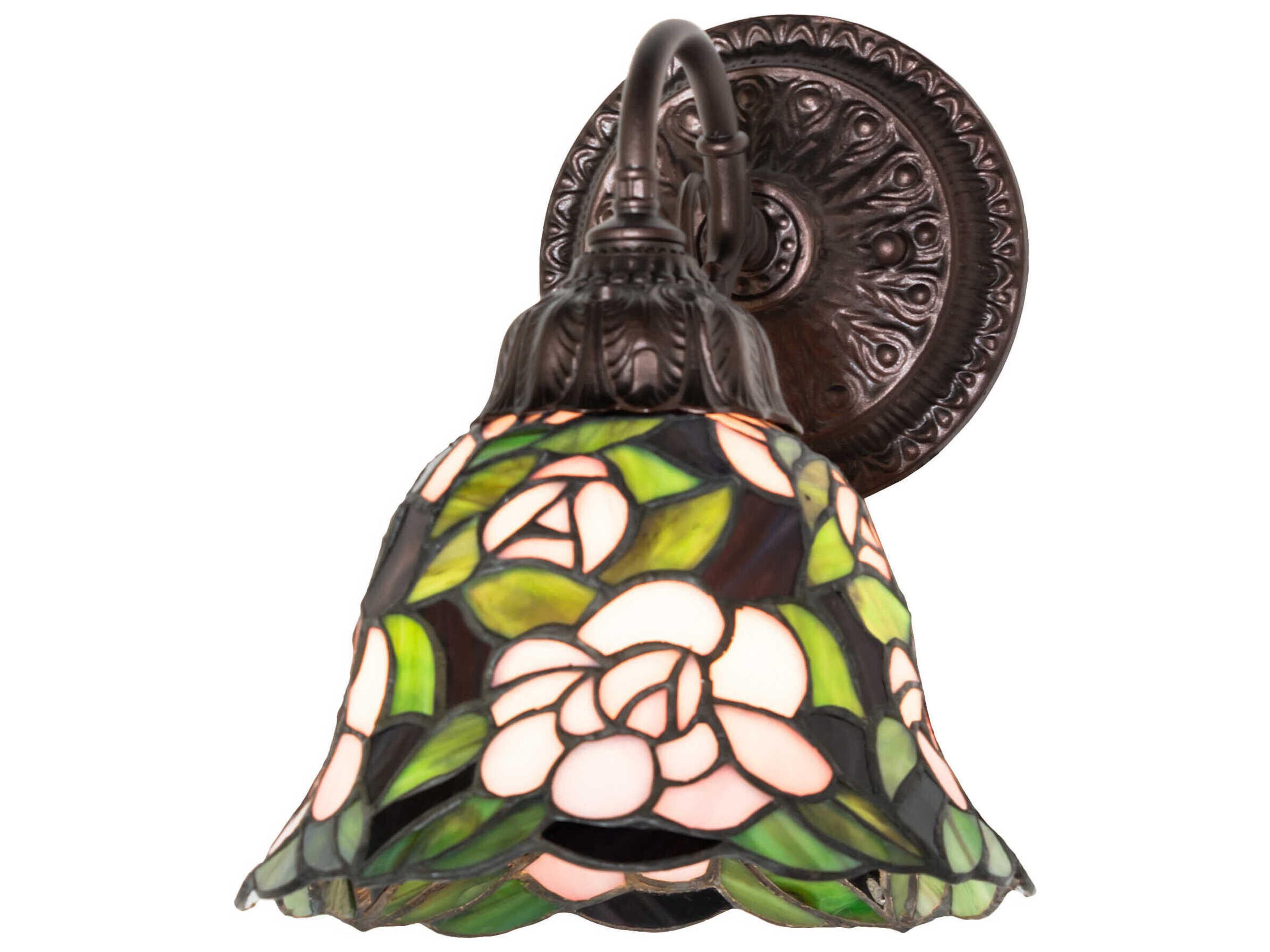 Begonia 1-Light Mahogany Bronze Wall Sconce